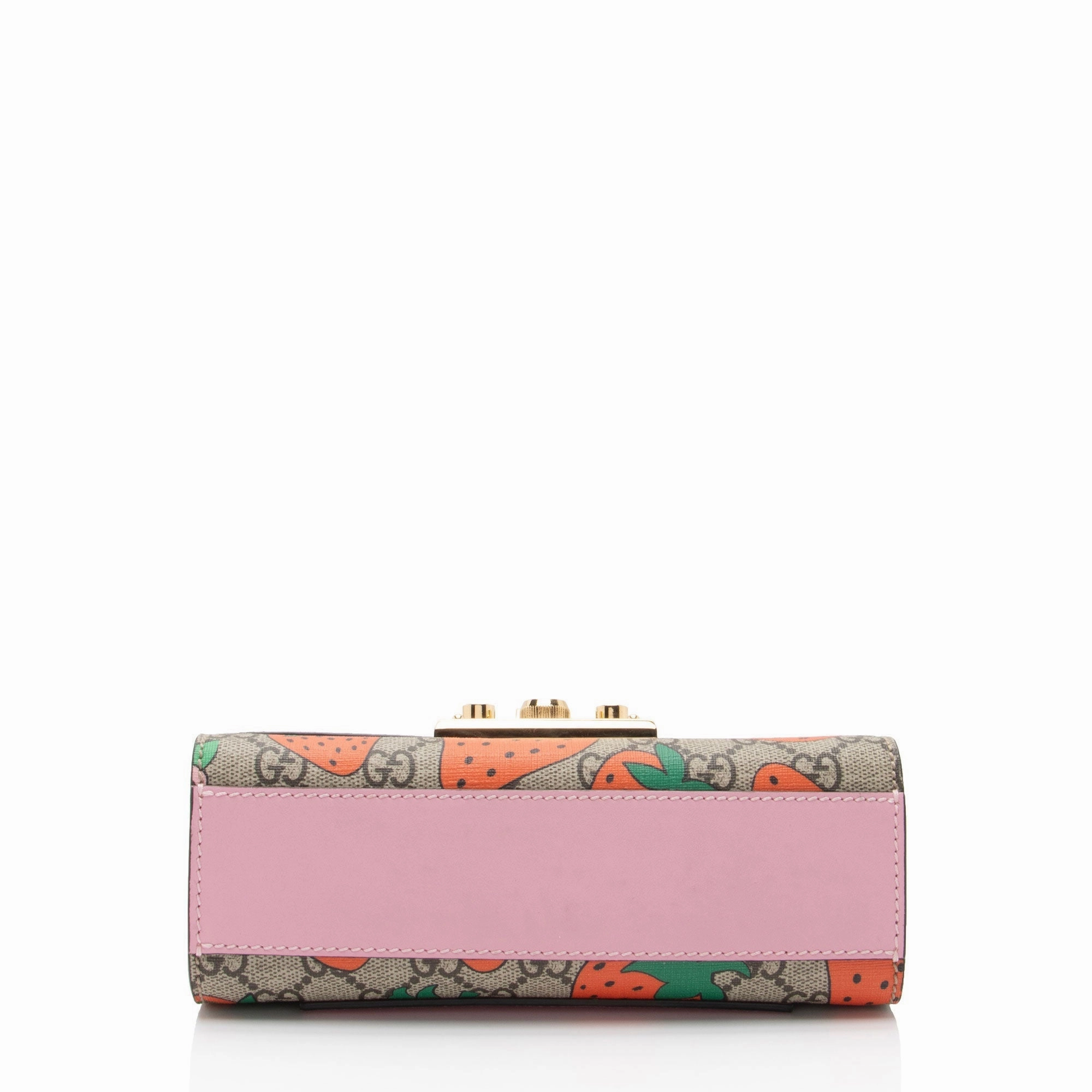 Gucci GG Supreme Strawberry Padlock Small Shoulder Bag (SHF-uX0Syw)