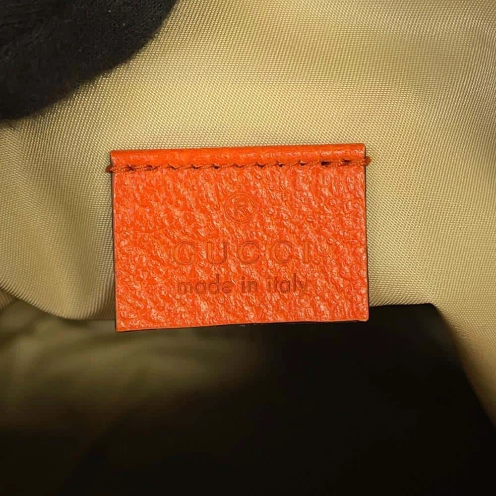 GUCCI GG Supreme The North Face Collaboration Backpack Beige/Orange650288 Canvas Leather