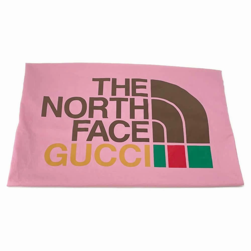 GUCCI GG Supreme The North Face Collaboration Backpack Beige/Orange650288 Canvas Leather
