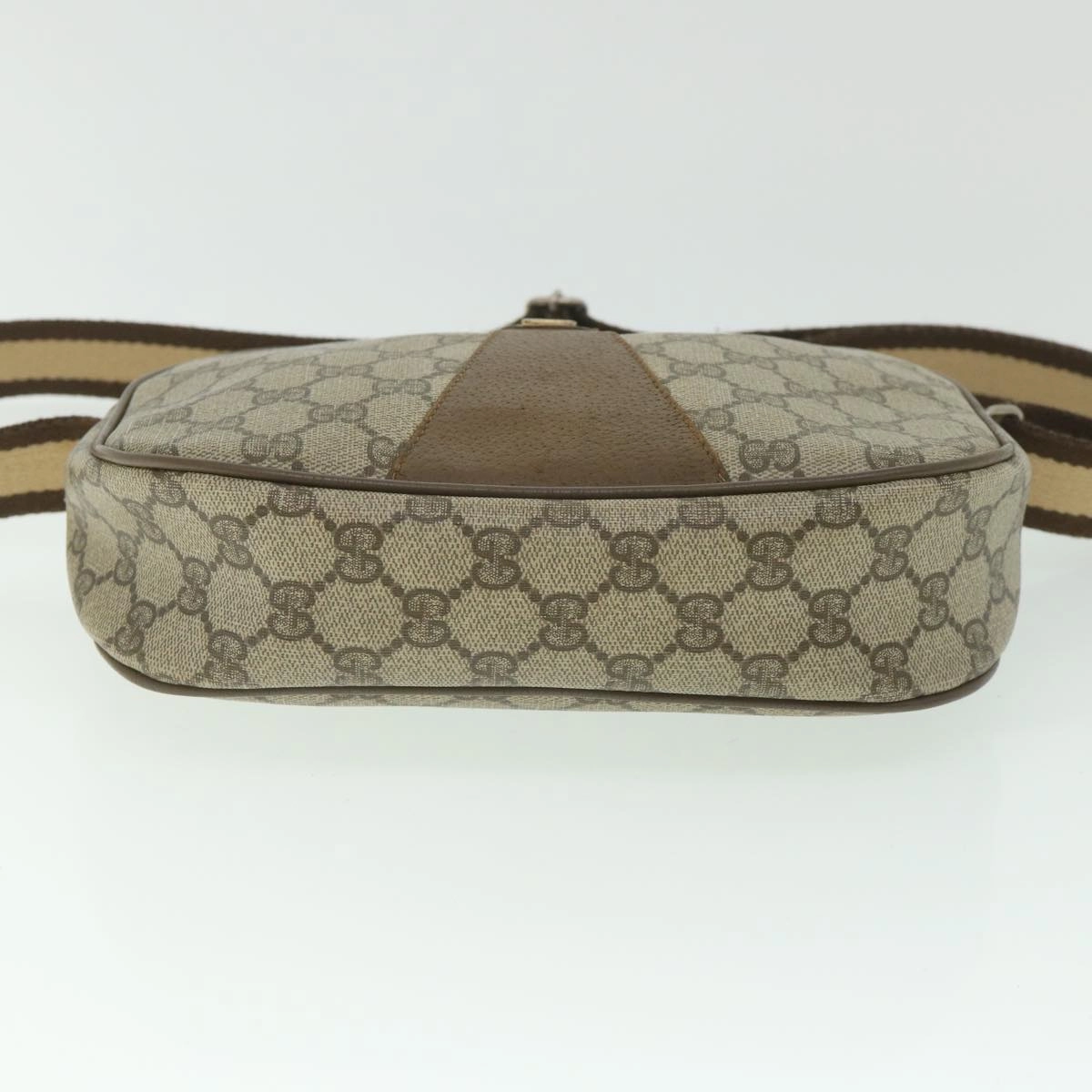 GUCCI GG Supreme Web Sherry Line Shoulder Bag Beige Red 89 01 034  bs9010