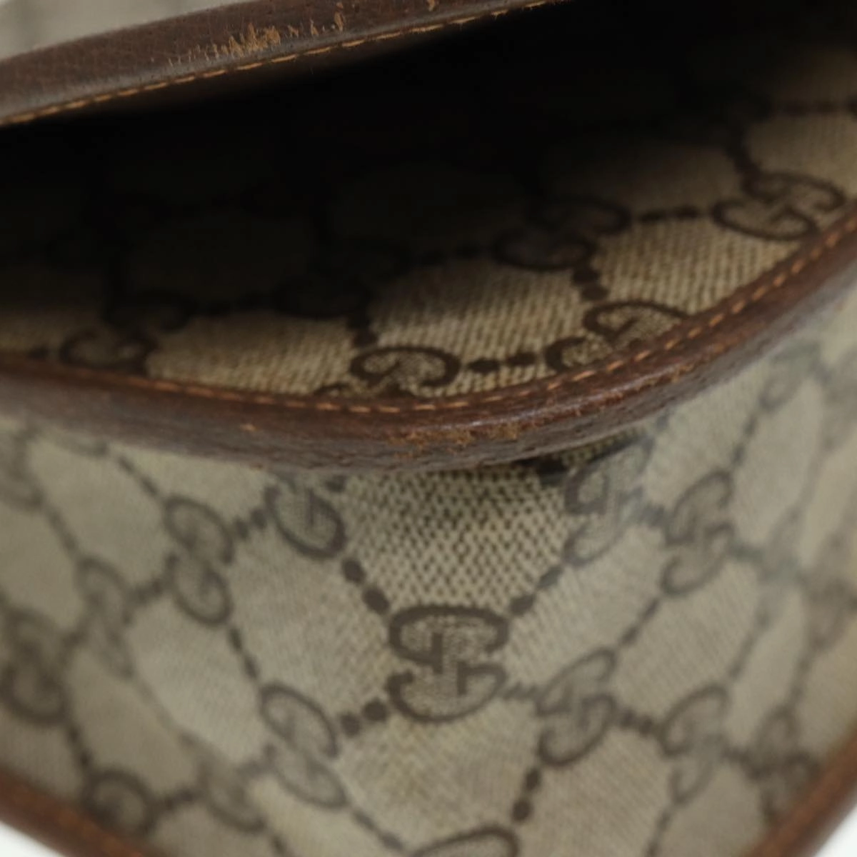 GUCCI GG Supreme Web Sherry Line Shoulder Bag PVC Beige 001 066 0551  79640
