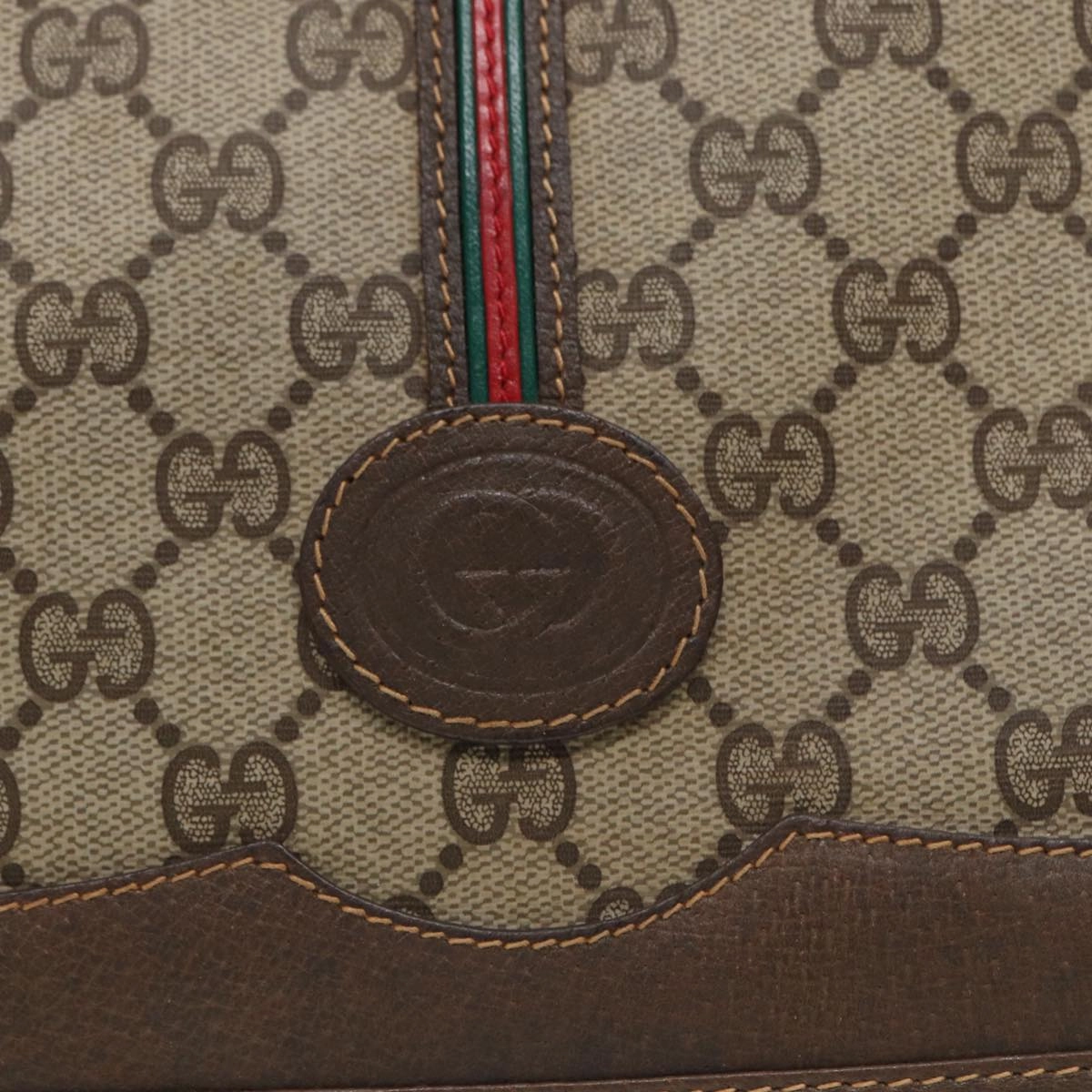 GUCCI GG Supreme Web Sherry Line Shoulder Bag PVC Beige 001 066 0551  79640