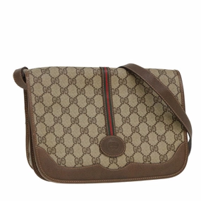 GUCCI GG Supreme Web Sherry Line Shoulder Bag PVC Beige 001 066 0551  79640