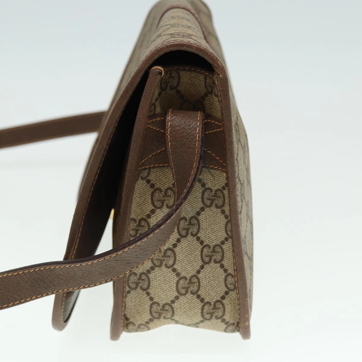 GUCCI GG Supreme Web Sherry Line Shoulder Bag PVC Beige 001 066 0551  79640