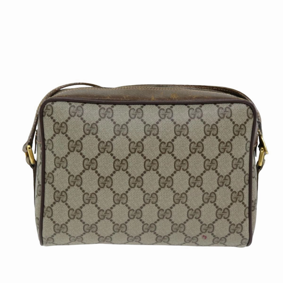 GUCCI GG Supreme Web Sherry Line Shoulder Bag PVC Beige 56 02 087  74416