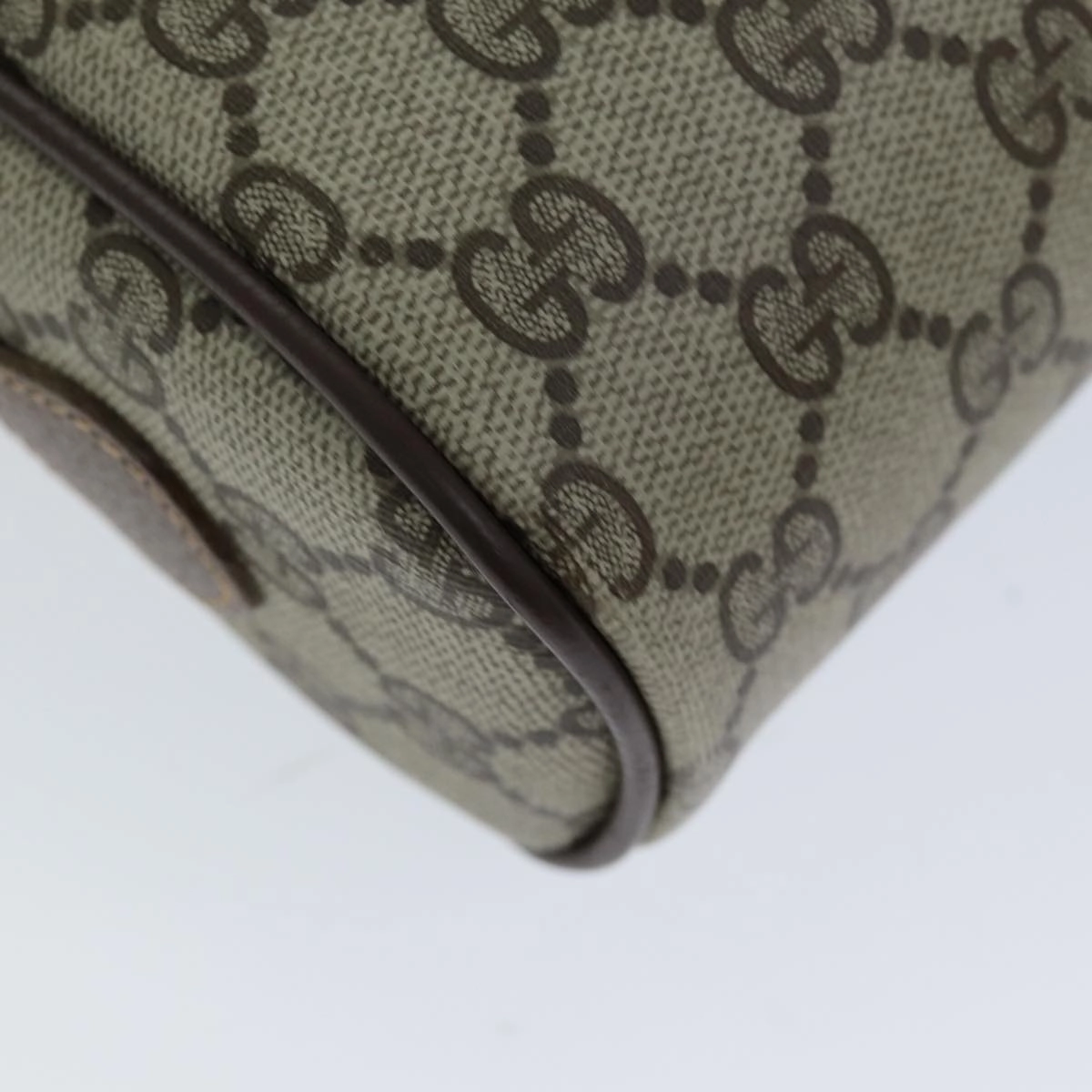 GUCCI GG Supreme Web Sherry Line Shoulder Bag PVC Beige 56 02 087  74416