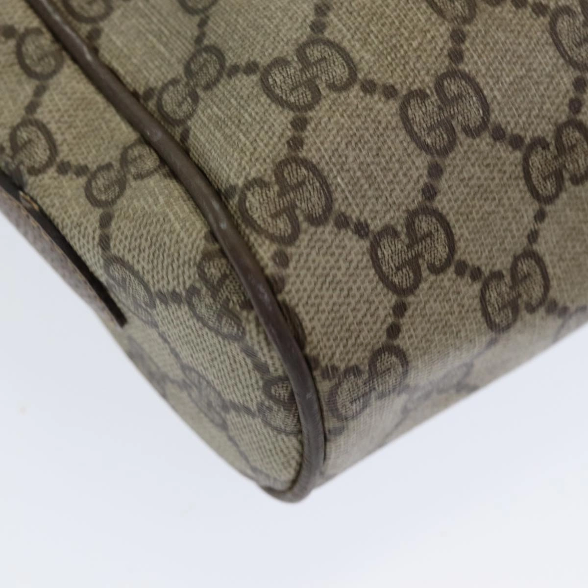 GUCCI GG Supreme Web Sherry Line Shoulder Bag PVC Beige 63 02 004  83661