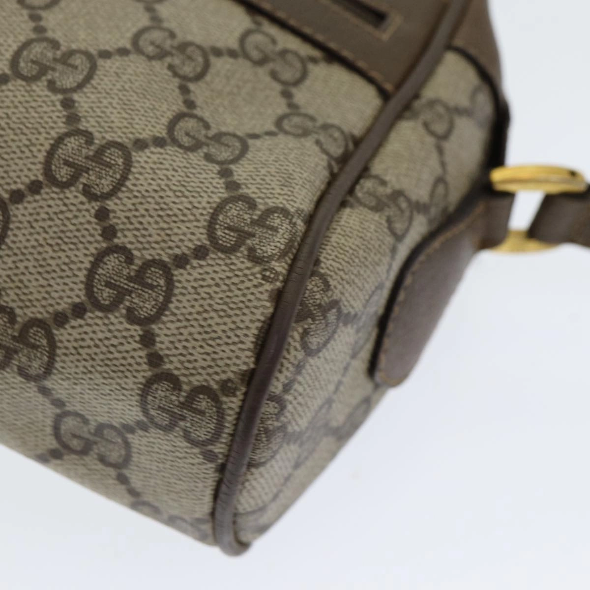 GUCCI GG Supreme Web Sherry Line Shoulder Bag PVC Beige 63 02 004  83661