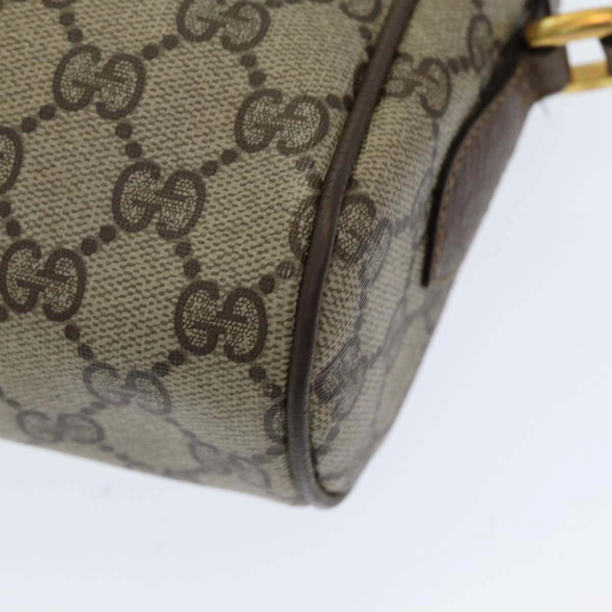 GUCCI GG Supreme Web Sherry Line Shoulder Bag PVC Beige 63 02 004  83661