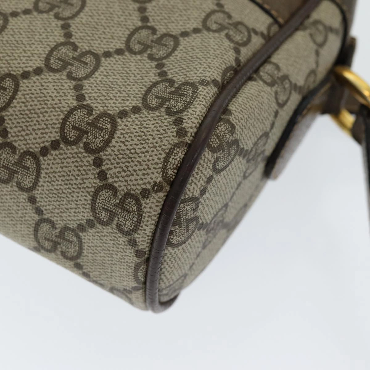 GUCCI GG Supreme Web Sherry Line Shoulder Bag PVC Beige 904 02 004  83660