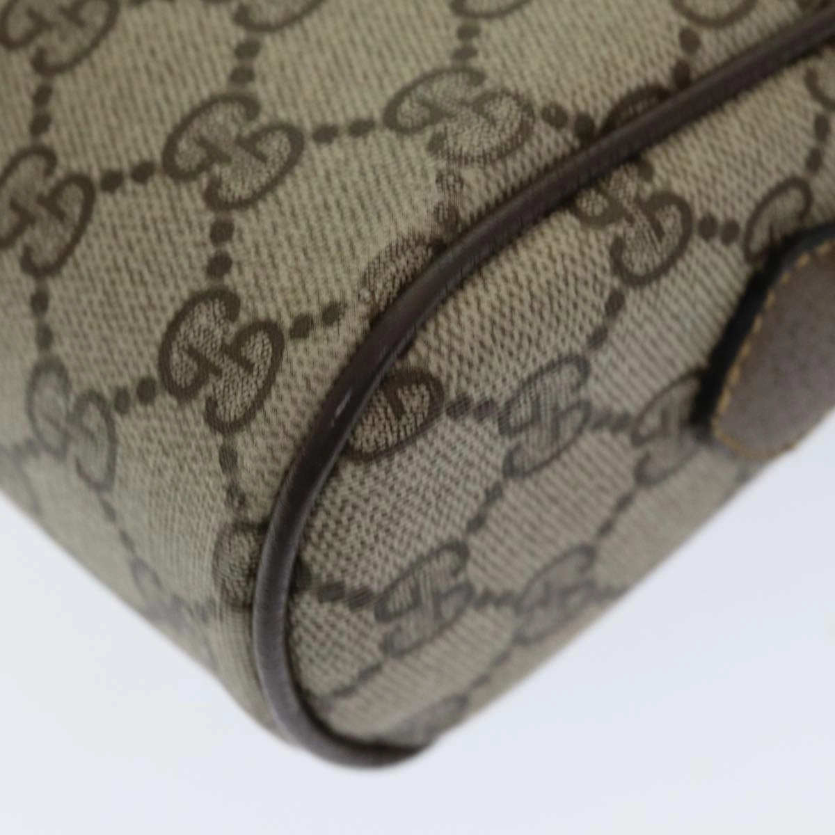 GUCCI GG Supreme Web Sherry Line Shoulder Bag PVC Beige 904 02 004  83660