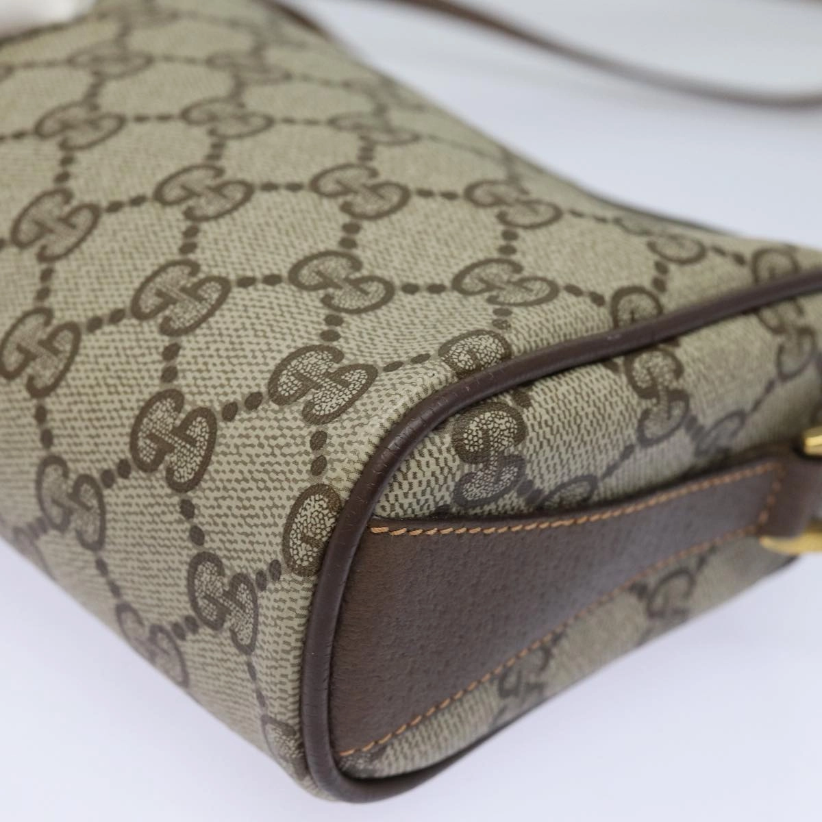 GUCCI GG Supreme Web Sherry Line Shoulder Bag PVC Beige Red 89 02 018  84751