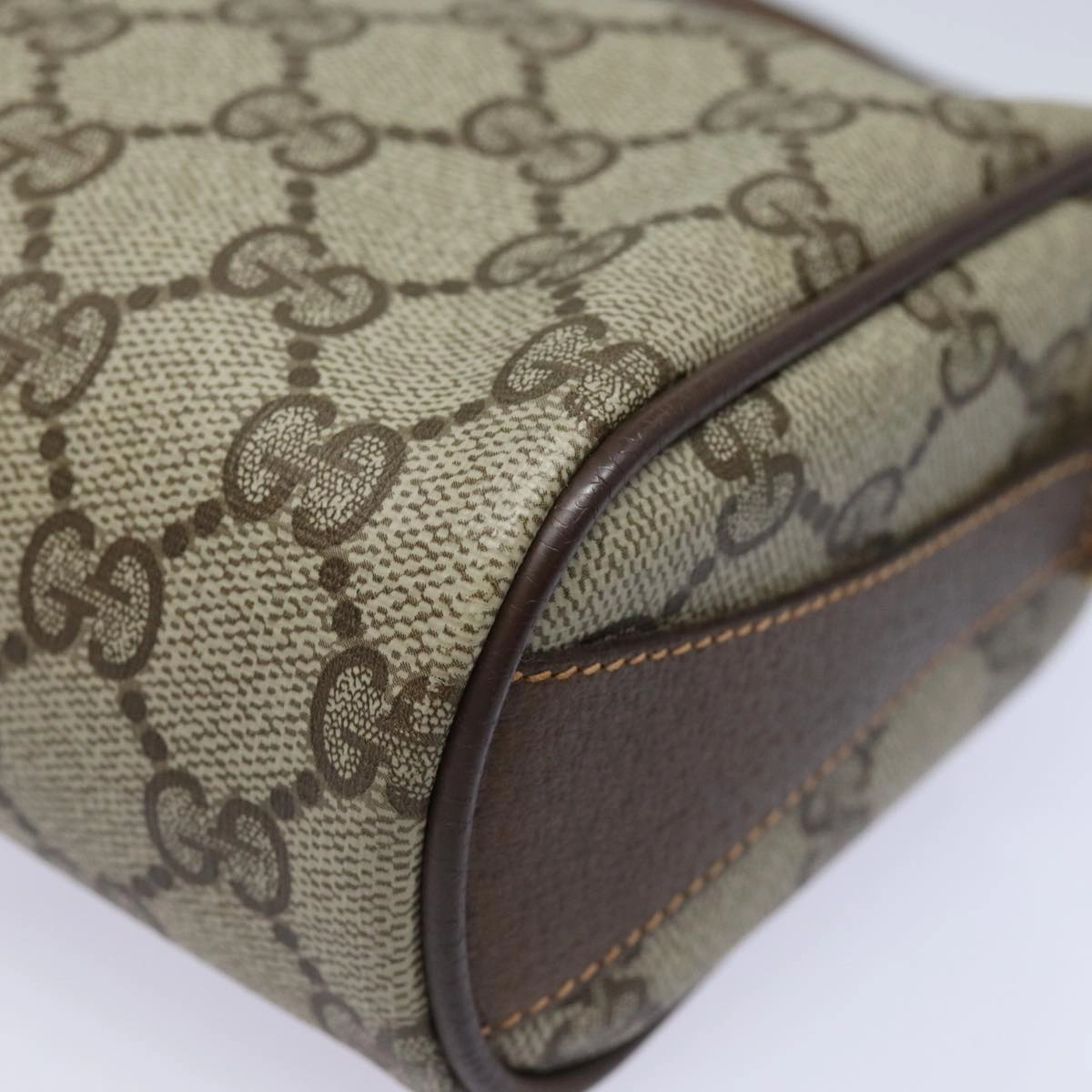 GUCCI GG Supreme Web Sherry Line Shoulder Bag PVC Beige Red 89 02 018  84751
