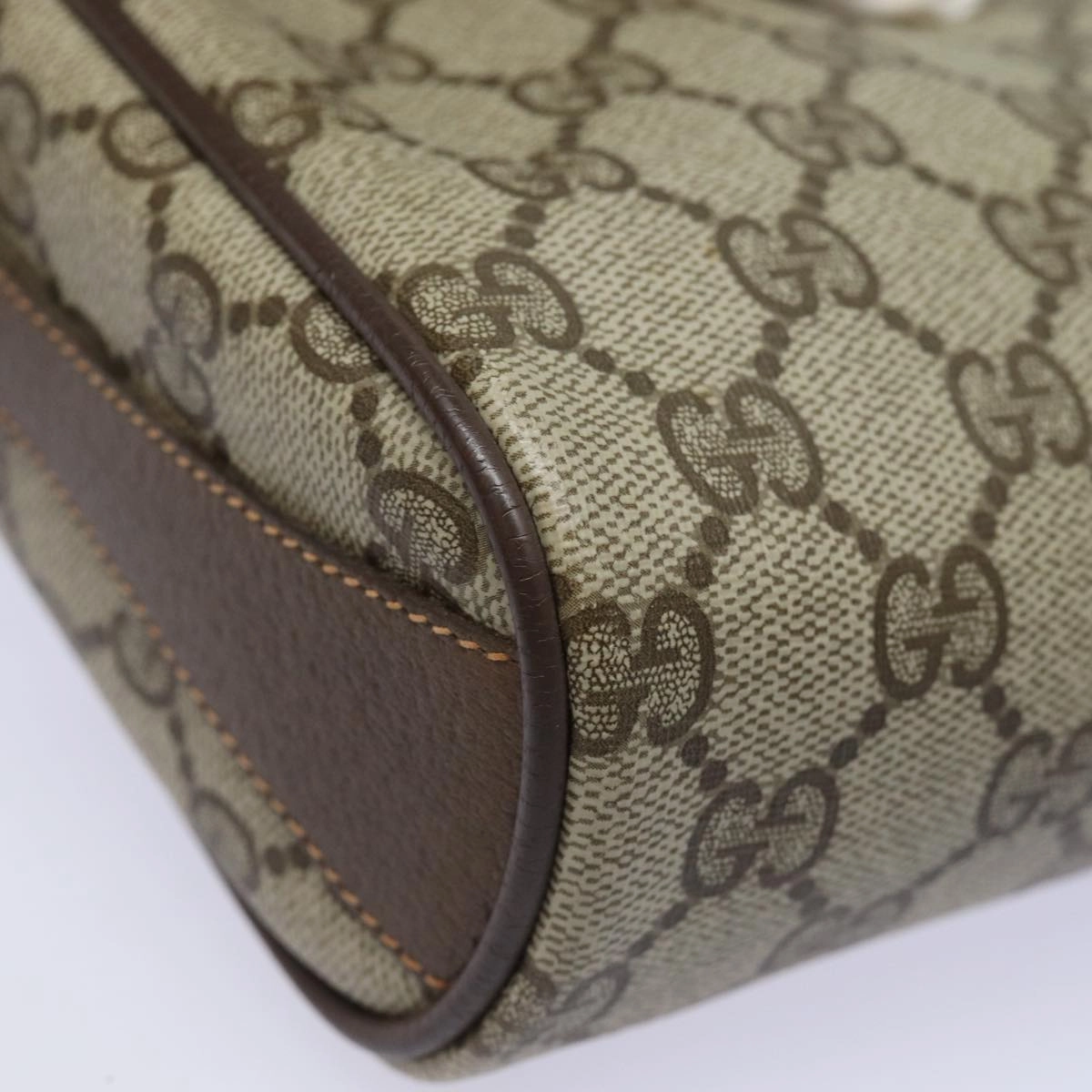GUCCI GG Supreme Web Sherry Line Shoulder Bag PVC Beige Red 89 02 018  84751