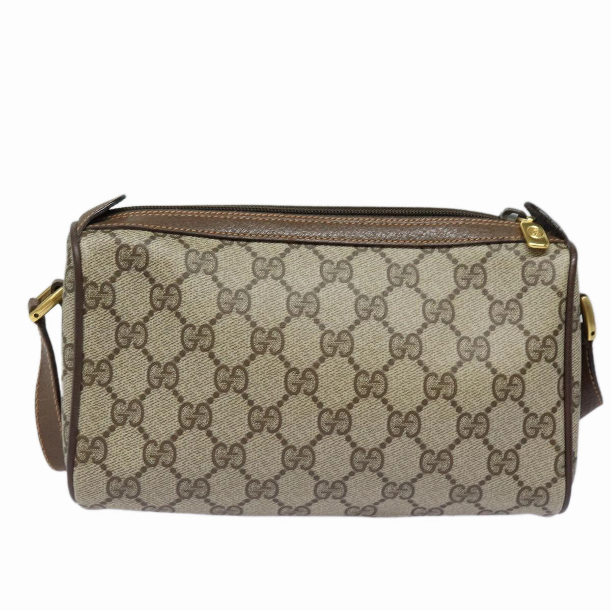 GUCCI GG Supreme Web Sherry Line Shoulder Bag PVC Beige Red 89 02 018  84751