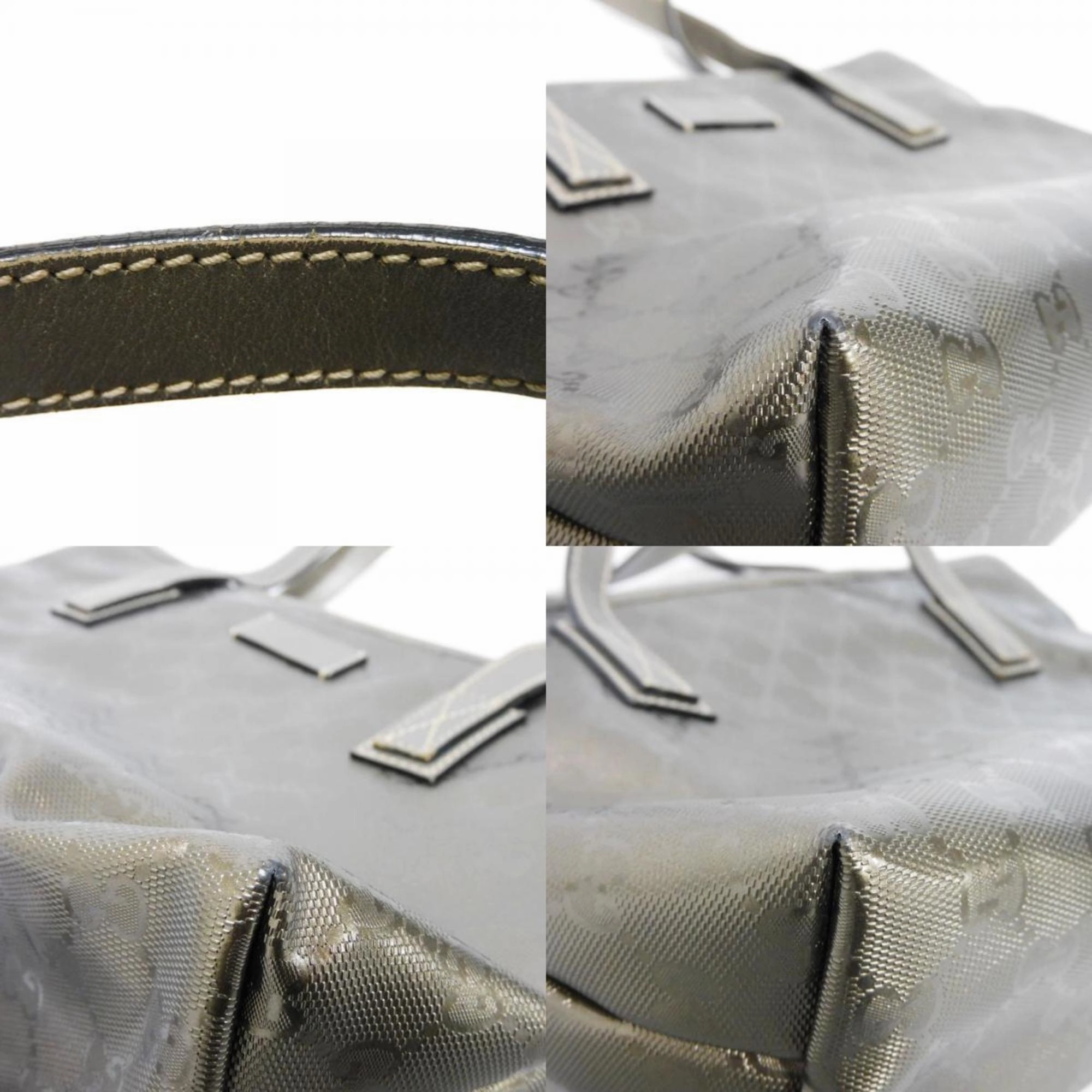 Gucci Gold Khaki Gg Imprim Canvas Shoulder Bag Tote Bag ()