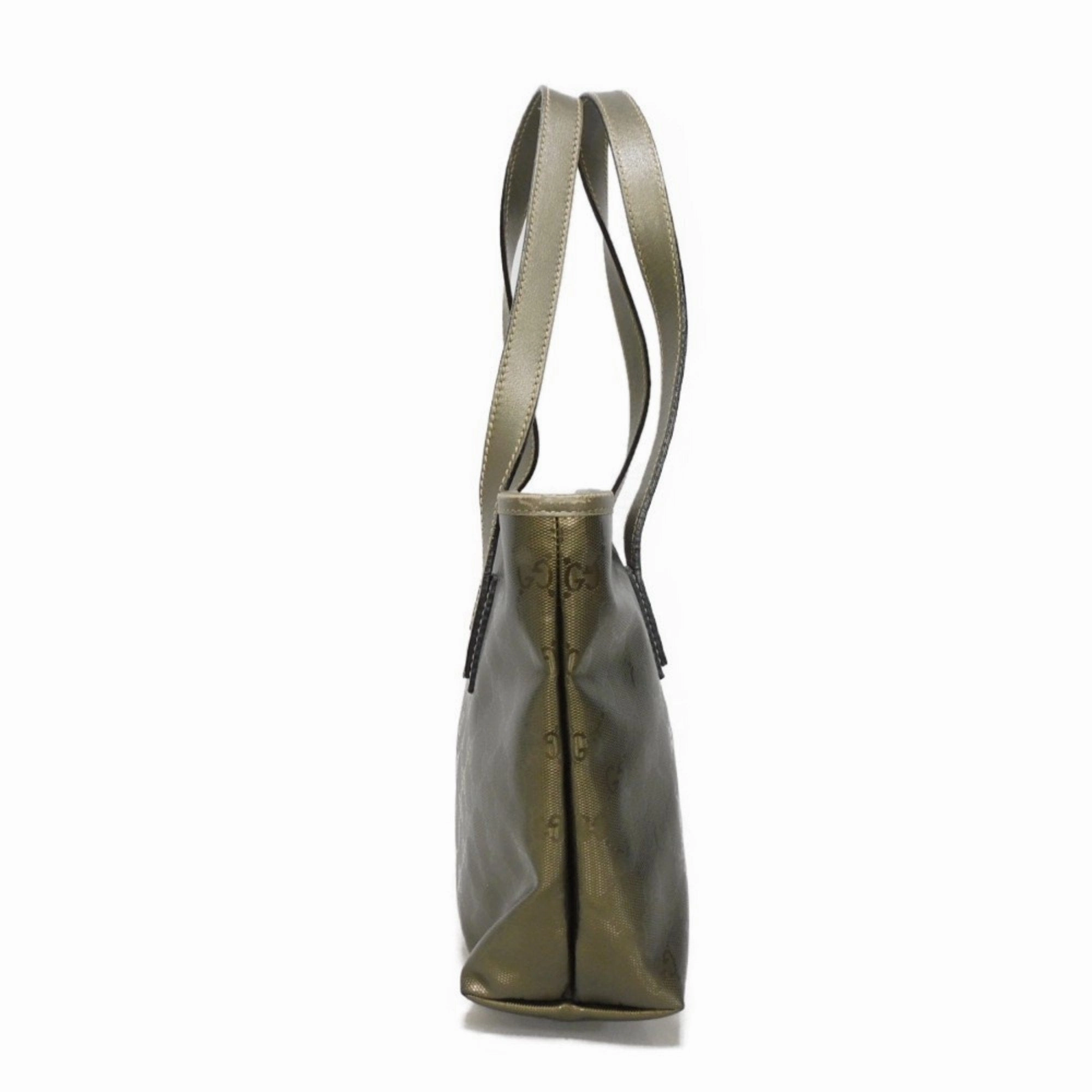 Gucci Gold Khaki Gg Imprim Canvas Shoulder Bag Tote Bag ()
