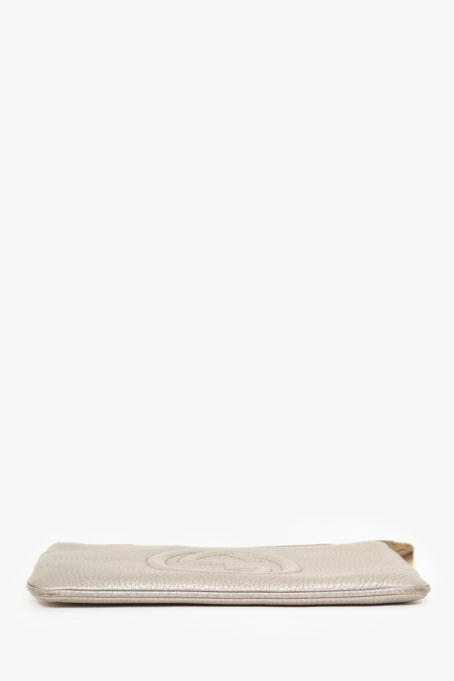 Gucci Gold Leather Wristlet