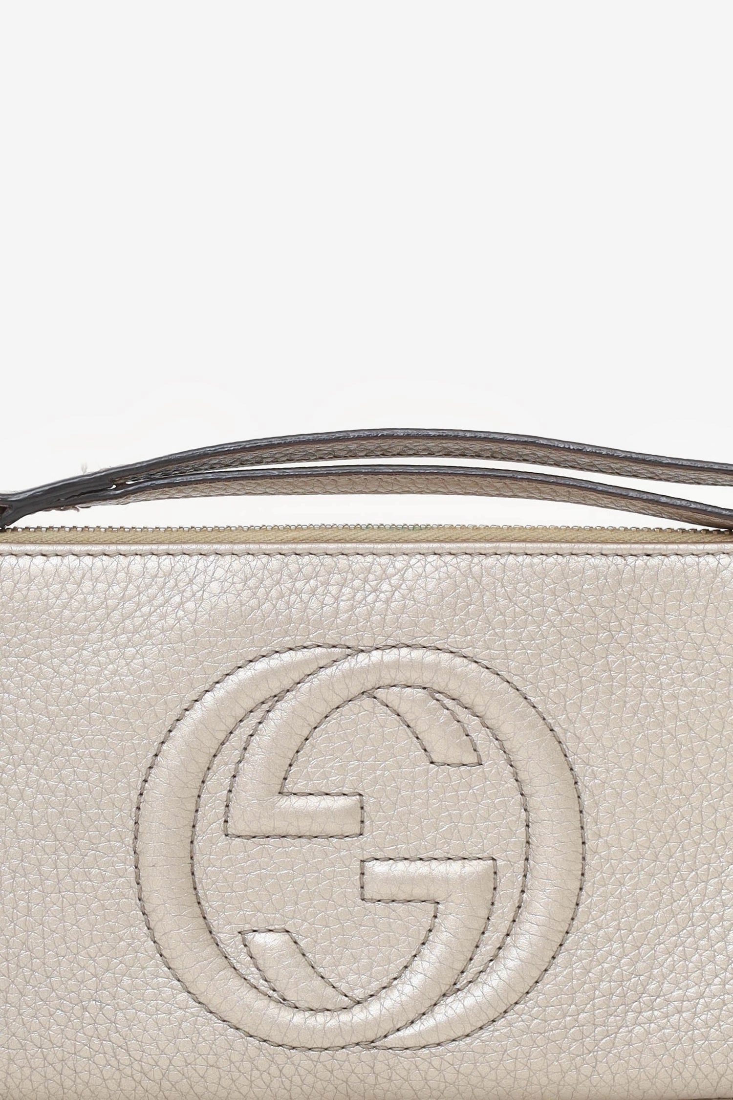 Gucci Gold Leather Wristlet