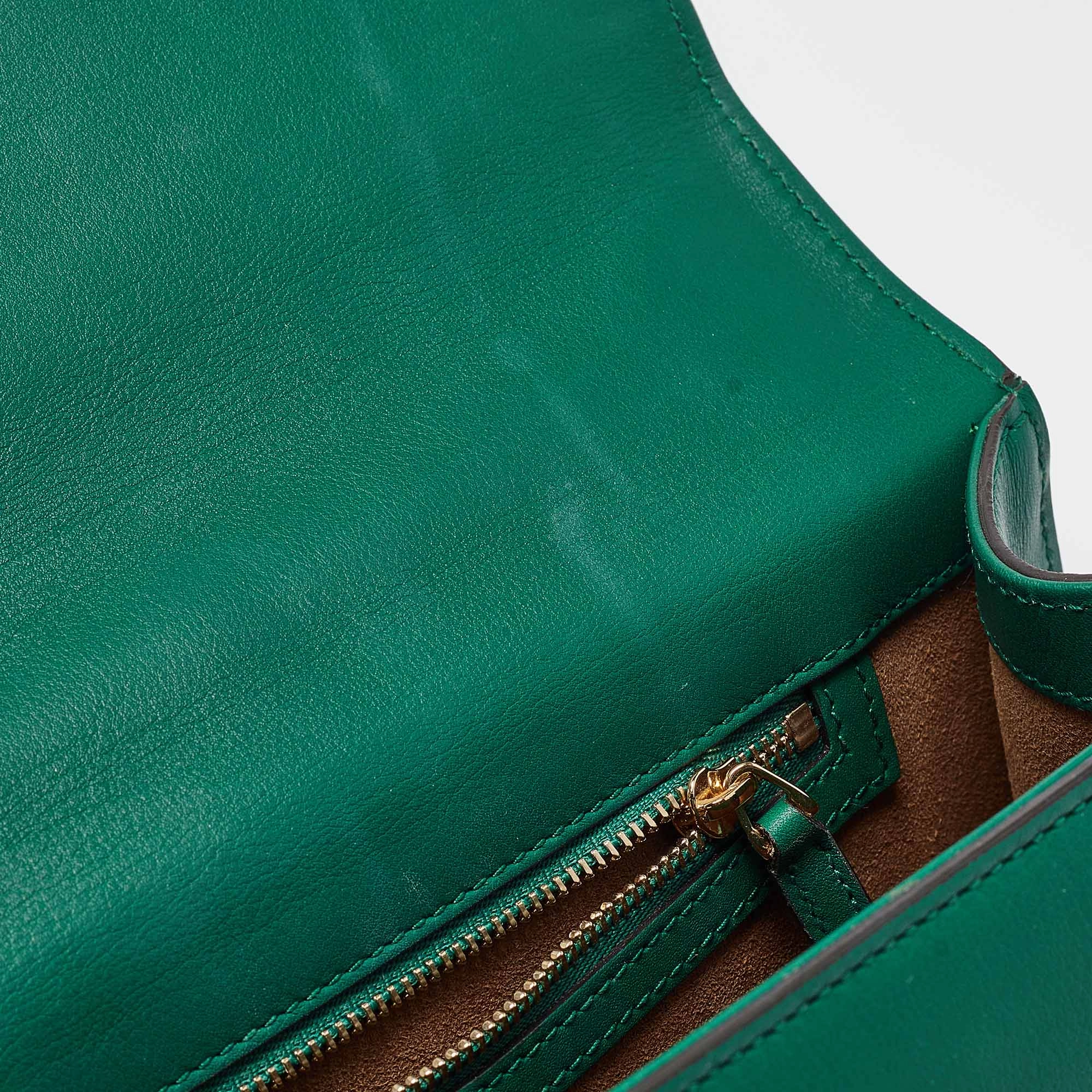 Gucci Green Leather Medium Padlock Shoulder Bag