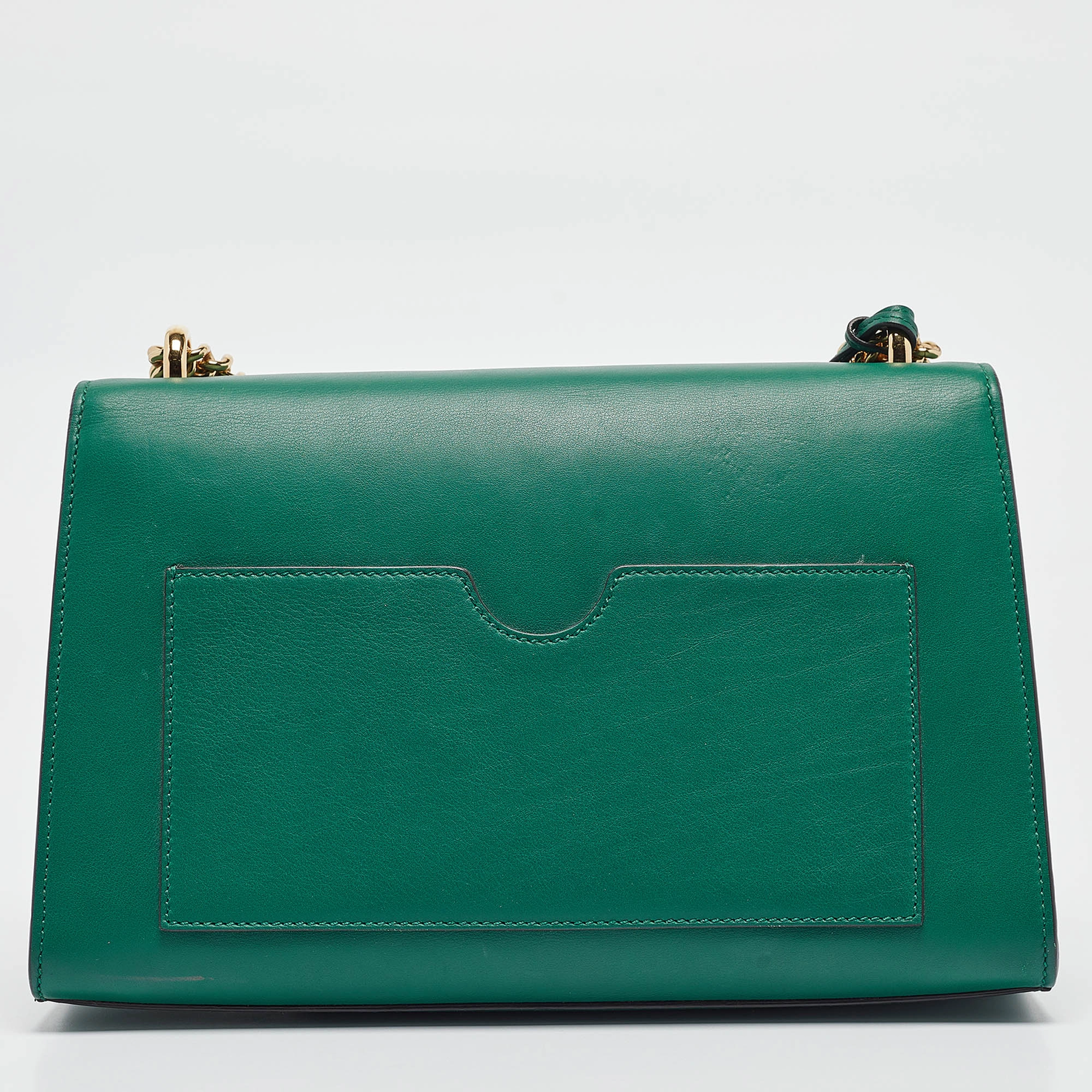 Gucci Green Leather Medium Padlock Shoulder Bag