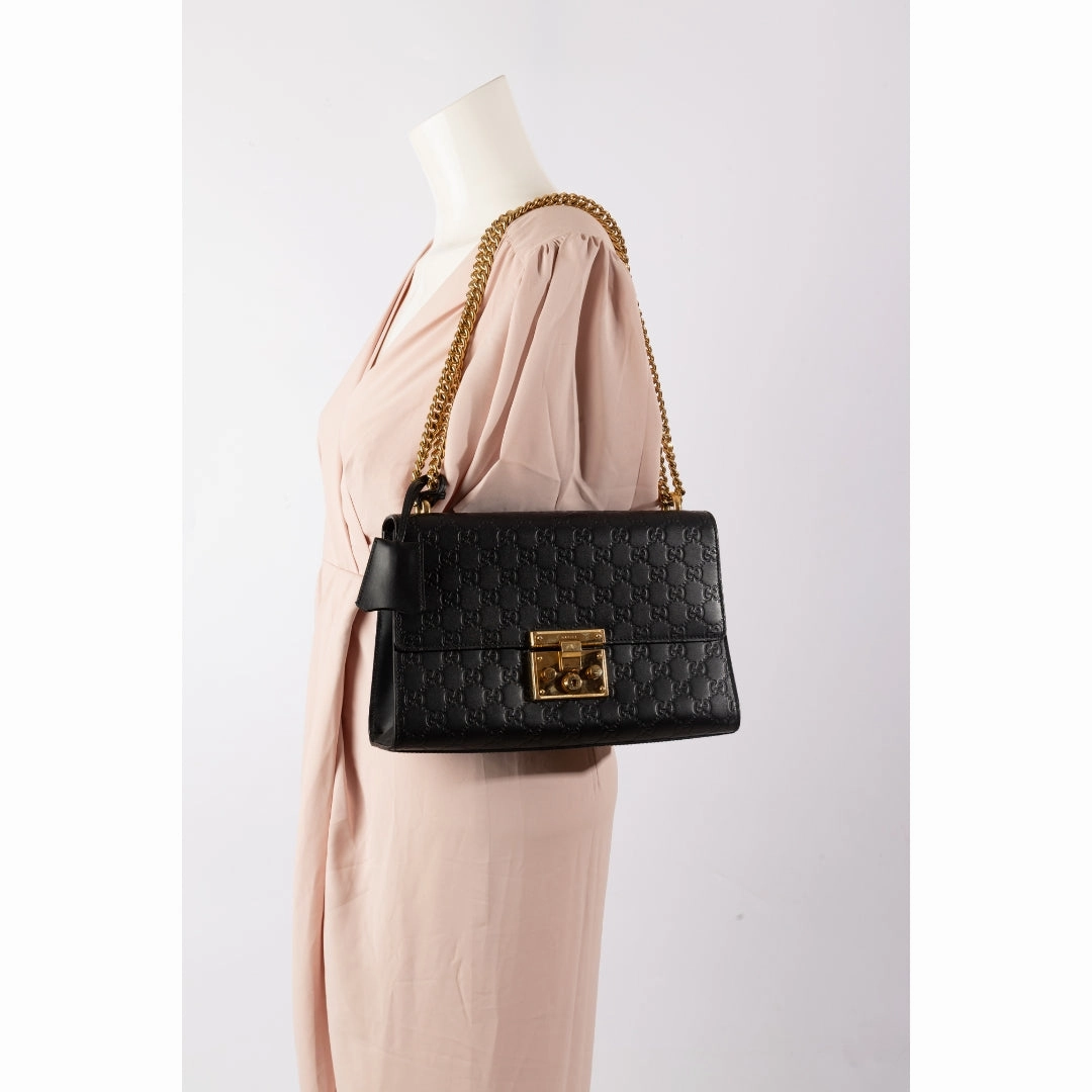 Gucci Guccissima Emily Padlock Shoulder Bag