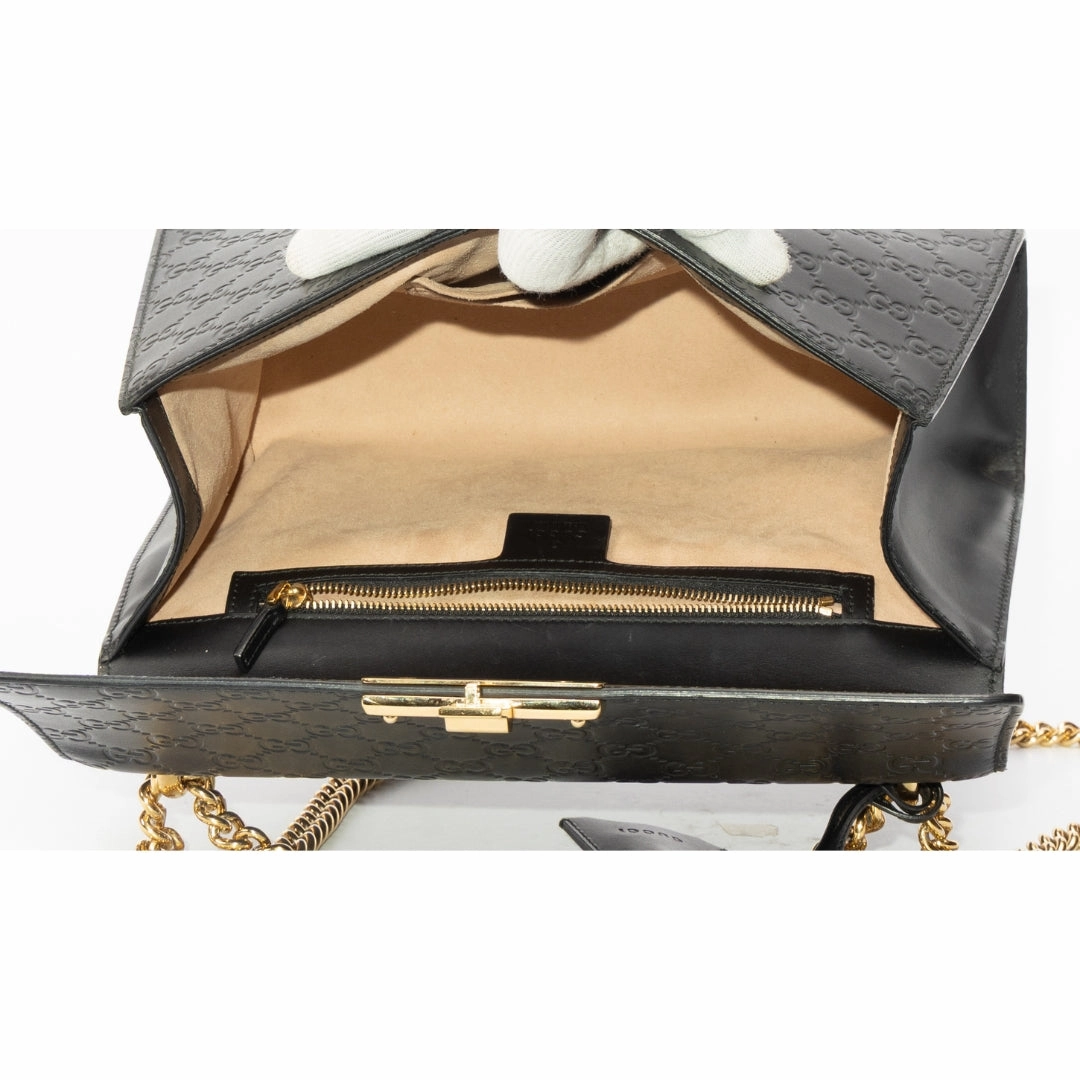 Gucci Guccissima Emily Padlock Shoulder Bag