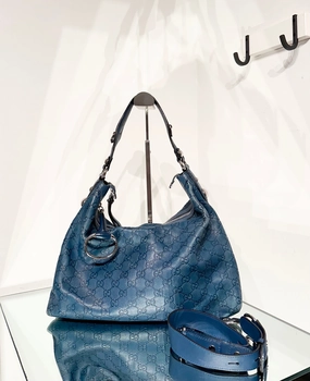 GUCCI Guccissima Gg Leather Shoulder Bag