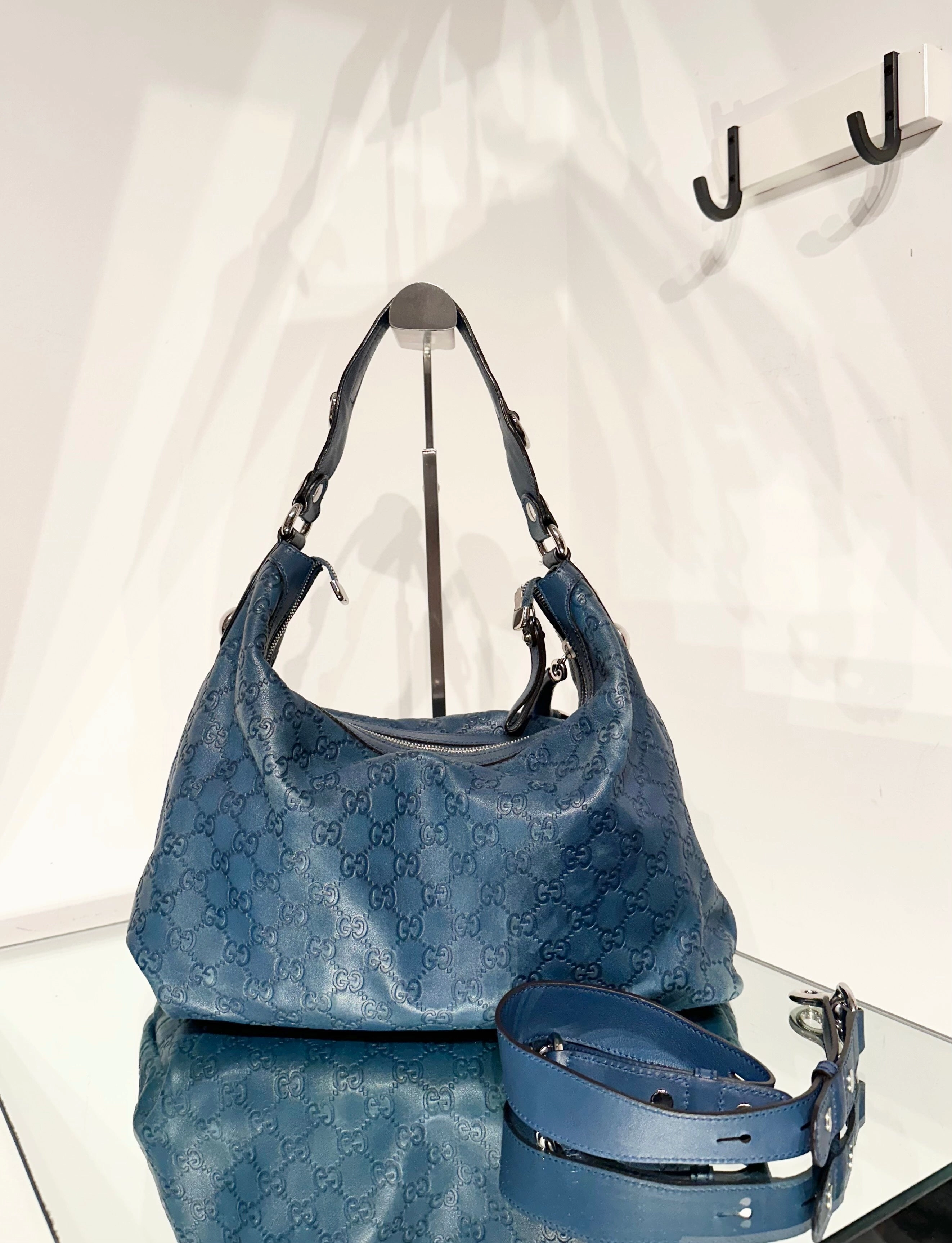 GUCCI Guccissima Gg Leather Shoulder Bag