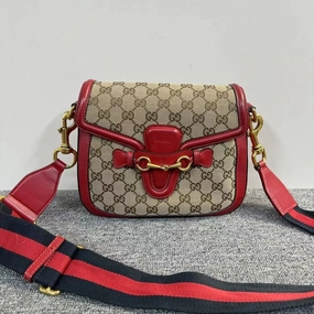 Gucci Horsebit Beige Red Crossbody Bag