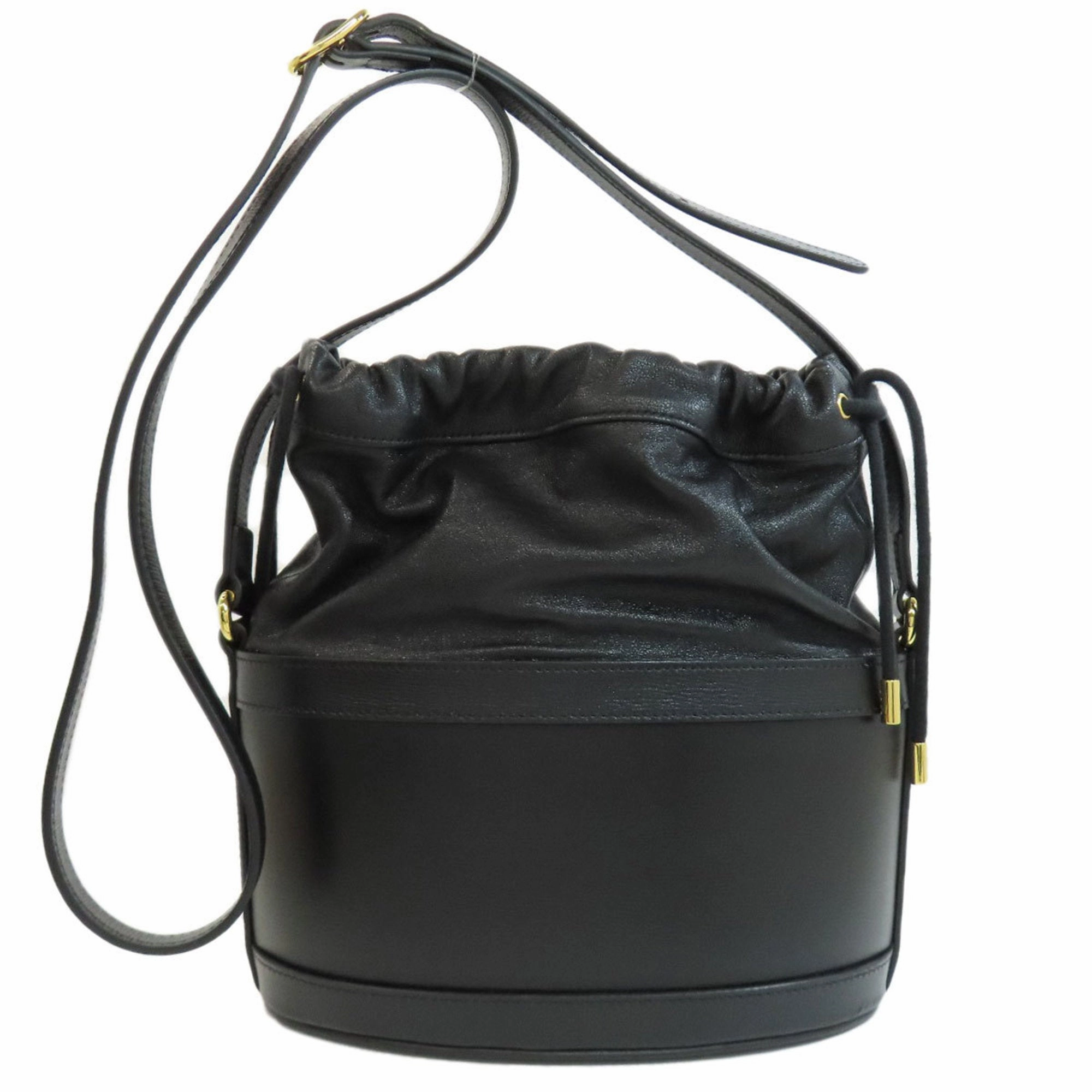 Gucci Horsebit Black Leather Shoulder Bag ()