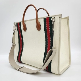 Gucci Interlocking Canvas Tote Cum Shoulder Bag (701733) (9648692)