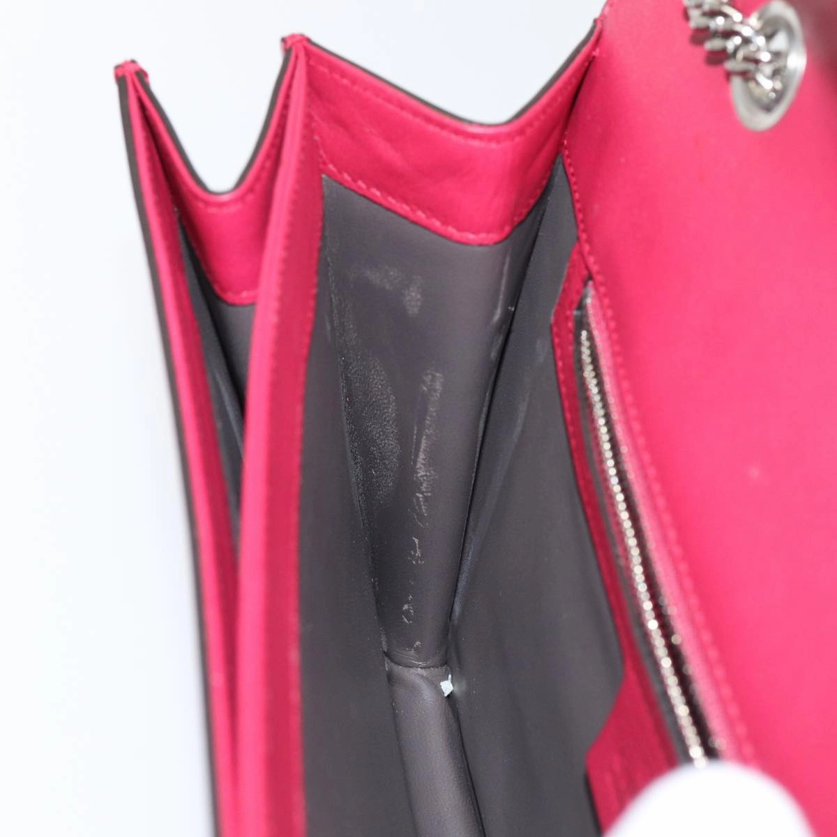 GUCCI Interlocking Chain Shoulder Bag Enamel Pink 387606  14089