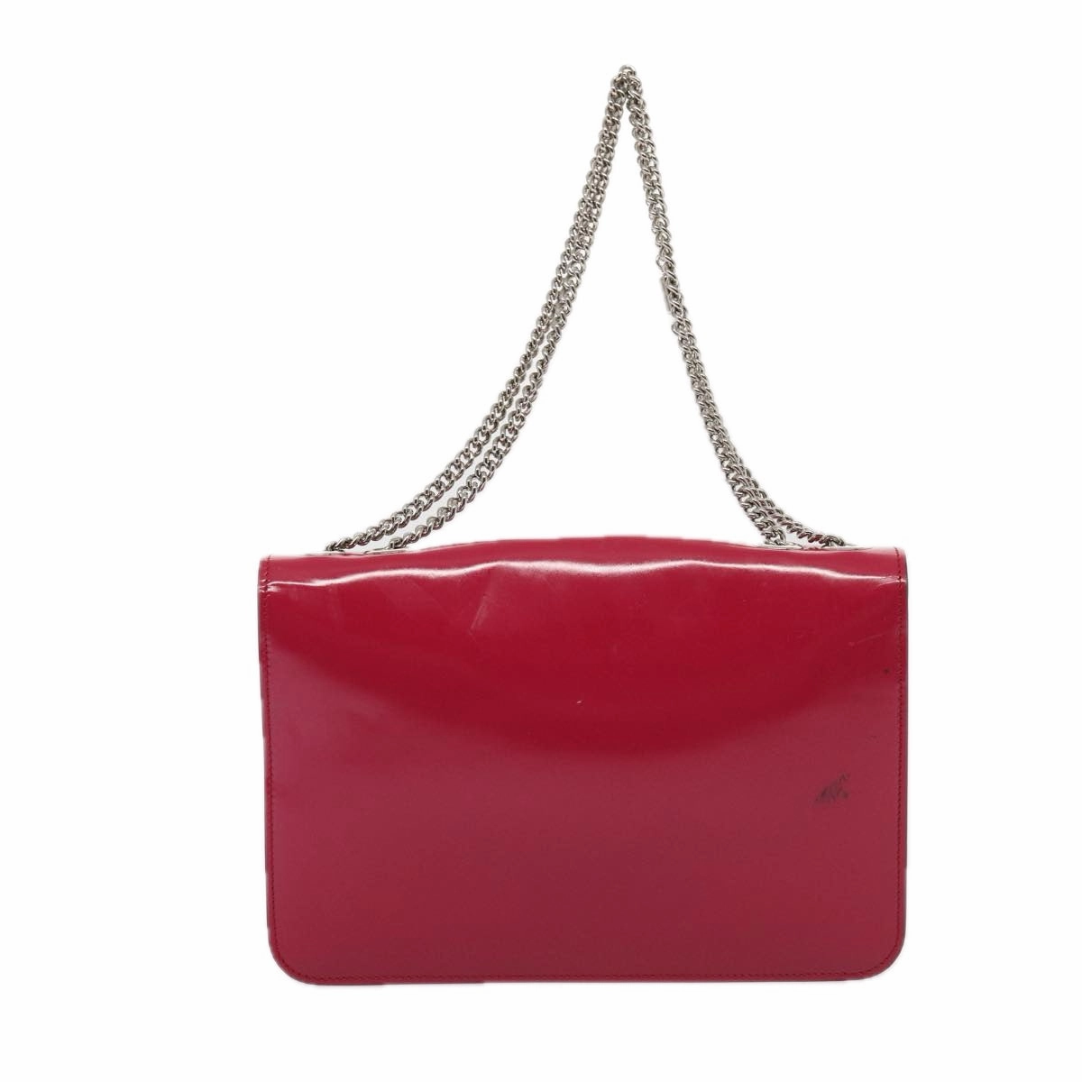 GUCCI Interlocking Chain Shoulder Bag Enamel Pink 387606  14089