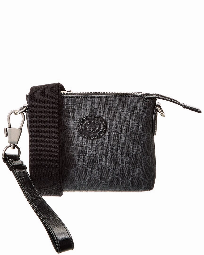 Gucci Interlocking G GG Supreme Canvas & Leather Shoulder Bag