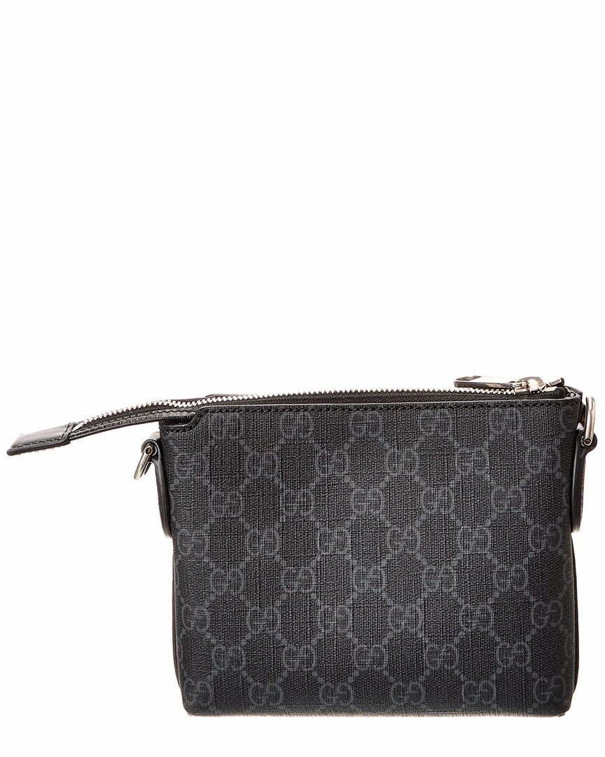 Gucci Interlocking G GG Supreme Canvas & Leather Shoulder Bag