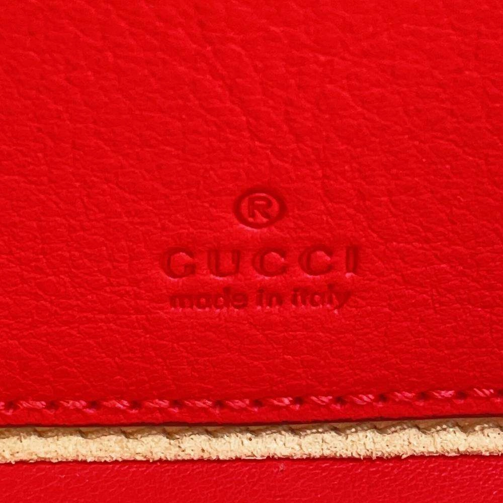GUCCI Interlocking G Shoulder Bag Red/Green658230 Leather