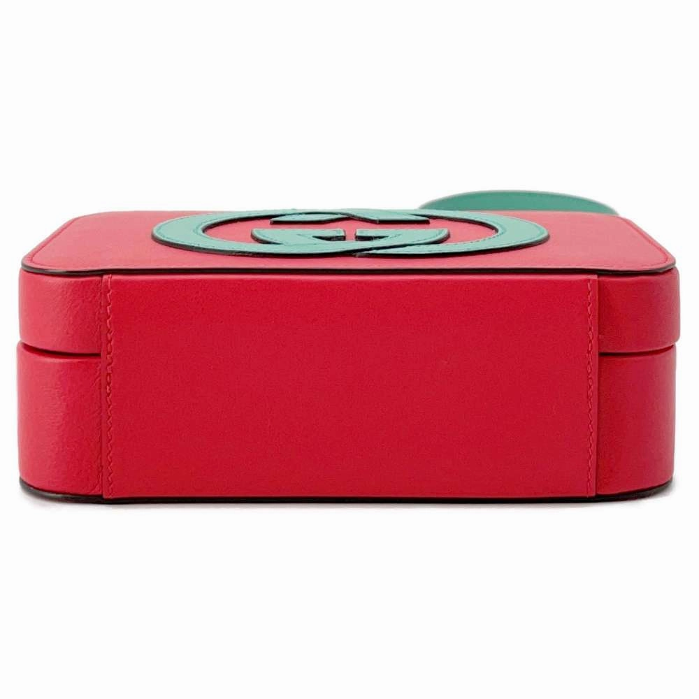 GUCCI Interlocking G Shoulder Bag Red/Green658230 Leather