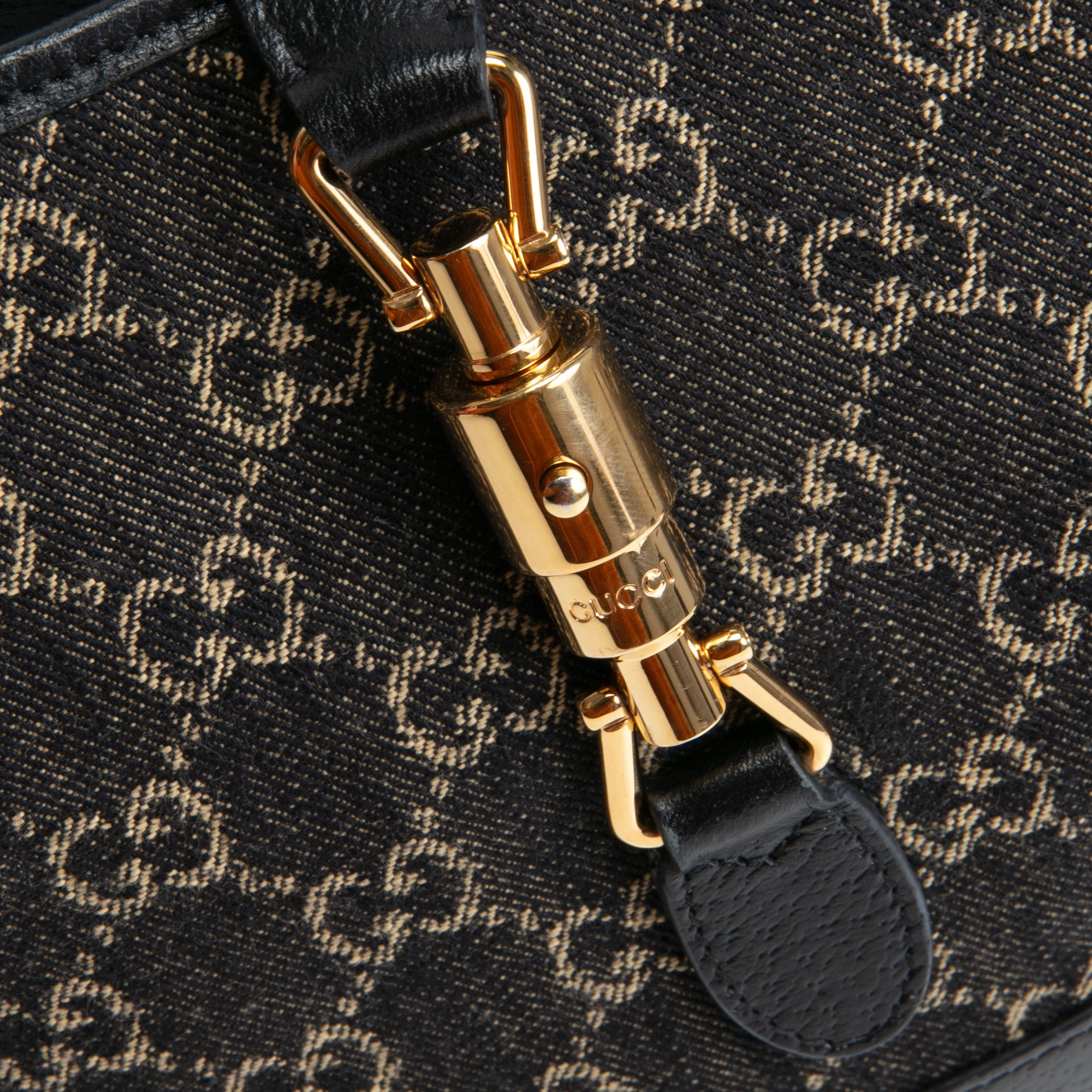 GUCCI Jackie 1961 GG Denim Small- Black