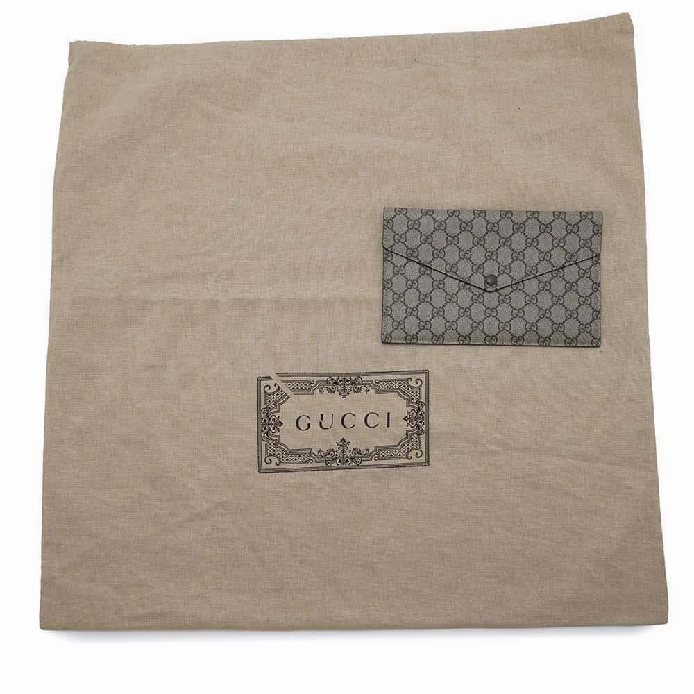 GUCCI Jackie 1961 GG Supreme One Shoulder Bag Beige/Brown758684 PVC Leather Size Medium