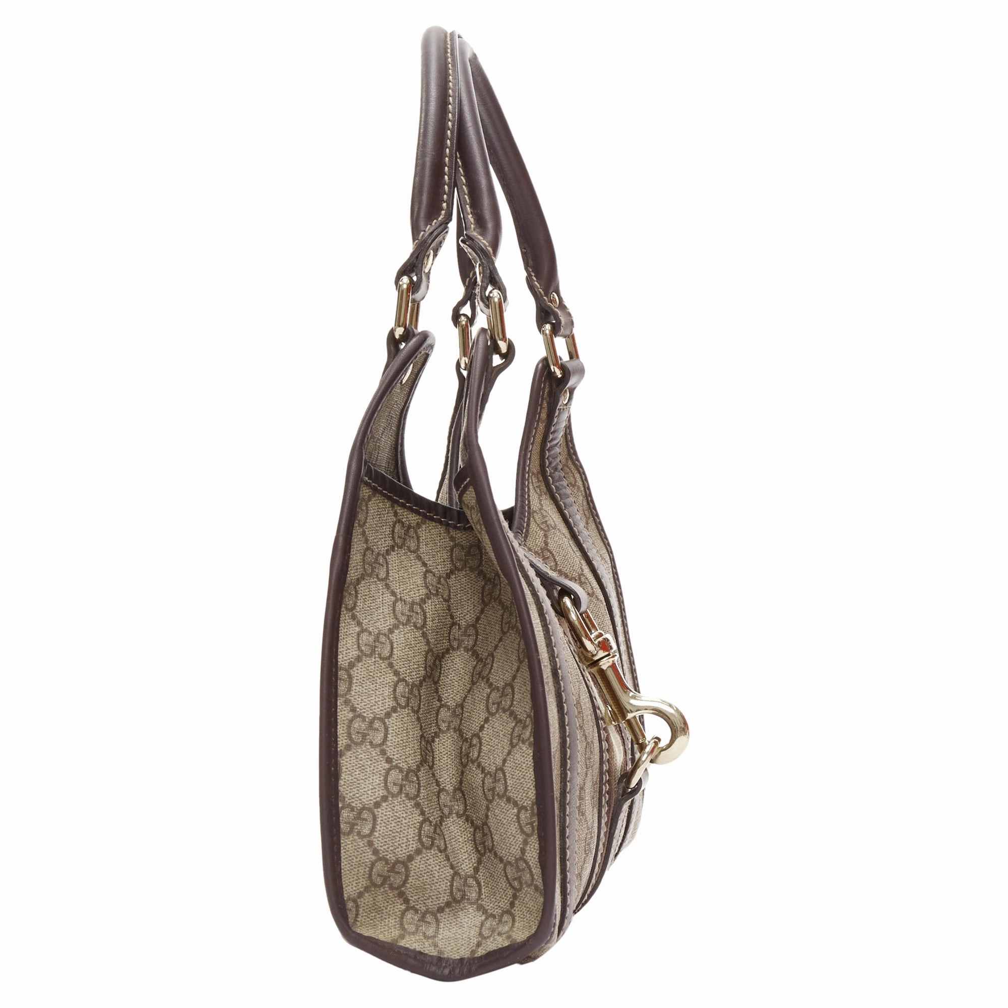 Gucci Joy Hobo Supreme GG Monogram Horsebit Clasp Shoulder Bag