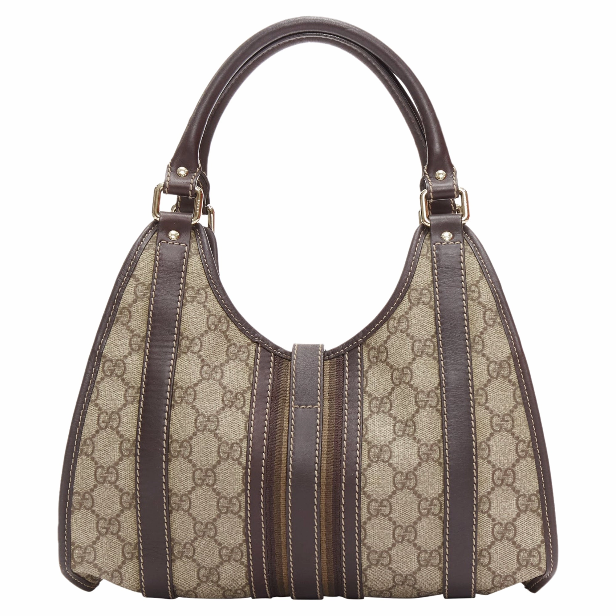 Gucci Joy Hobo Supreme GG Monogram Horsebit Clasp Shoulder Bag