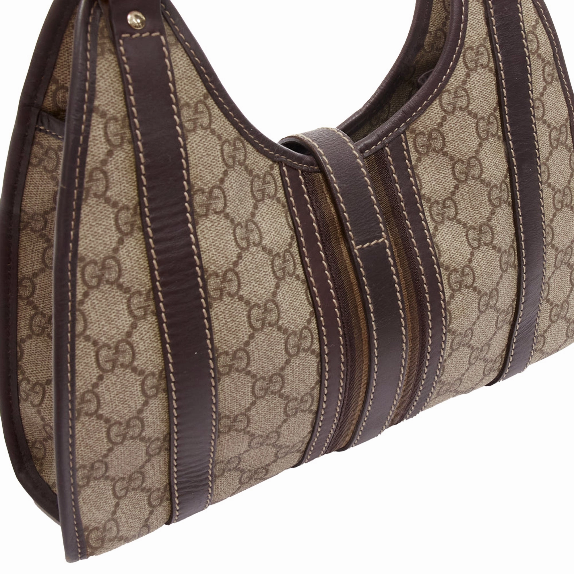Gucci Joy Hobo Supreme GG Monogram Horsebit Clasp Shoulder Bag