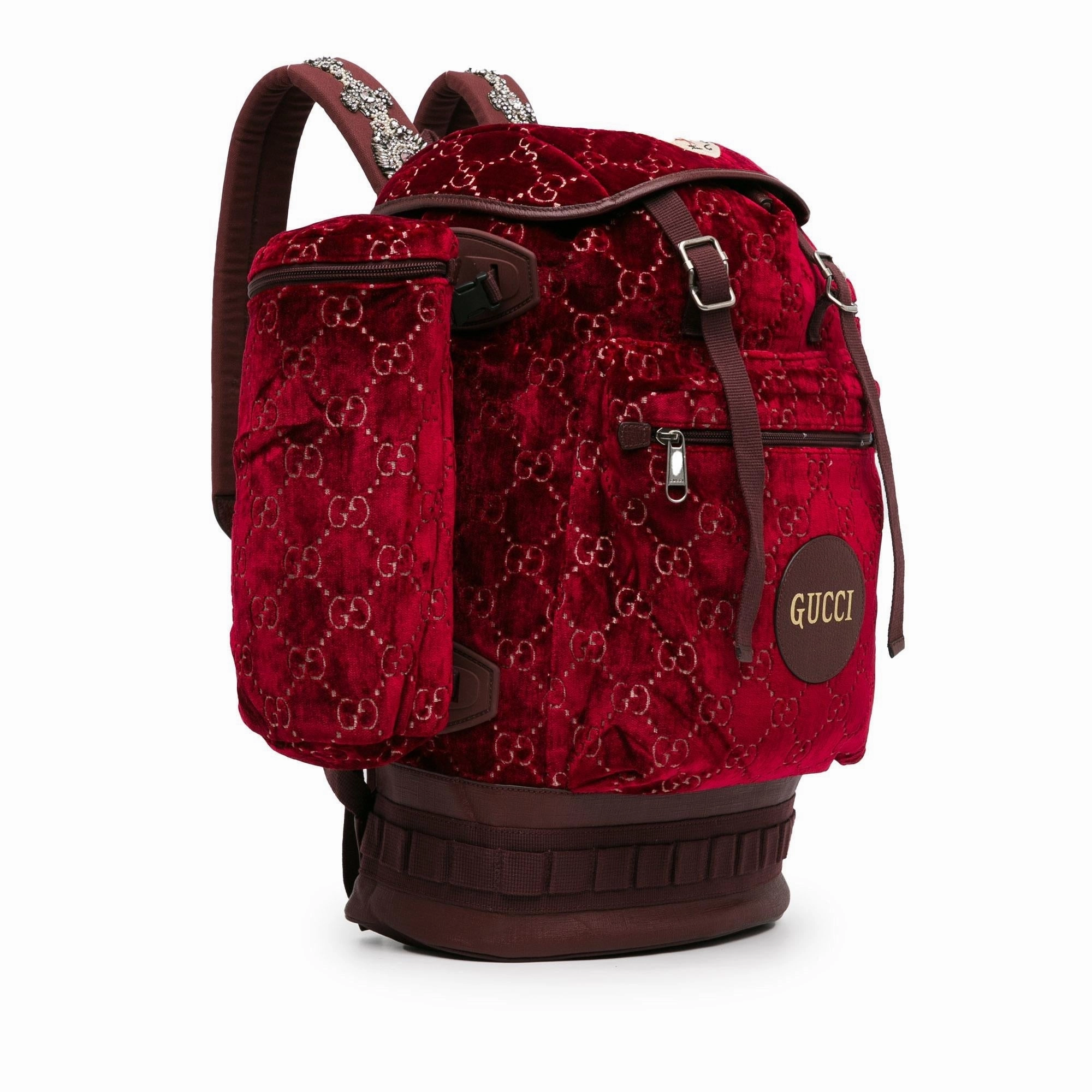 Gucci Large GG Velvet Heart Alpina Backpack (SHG-DFaDkG)