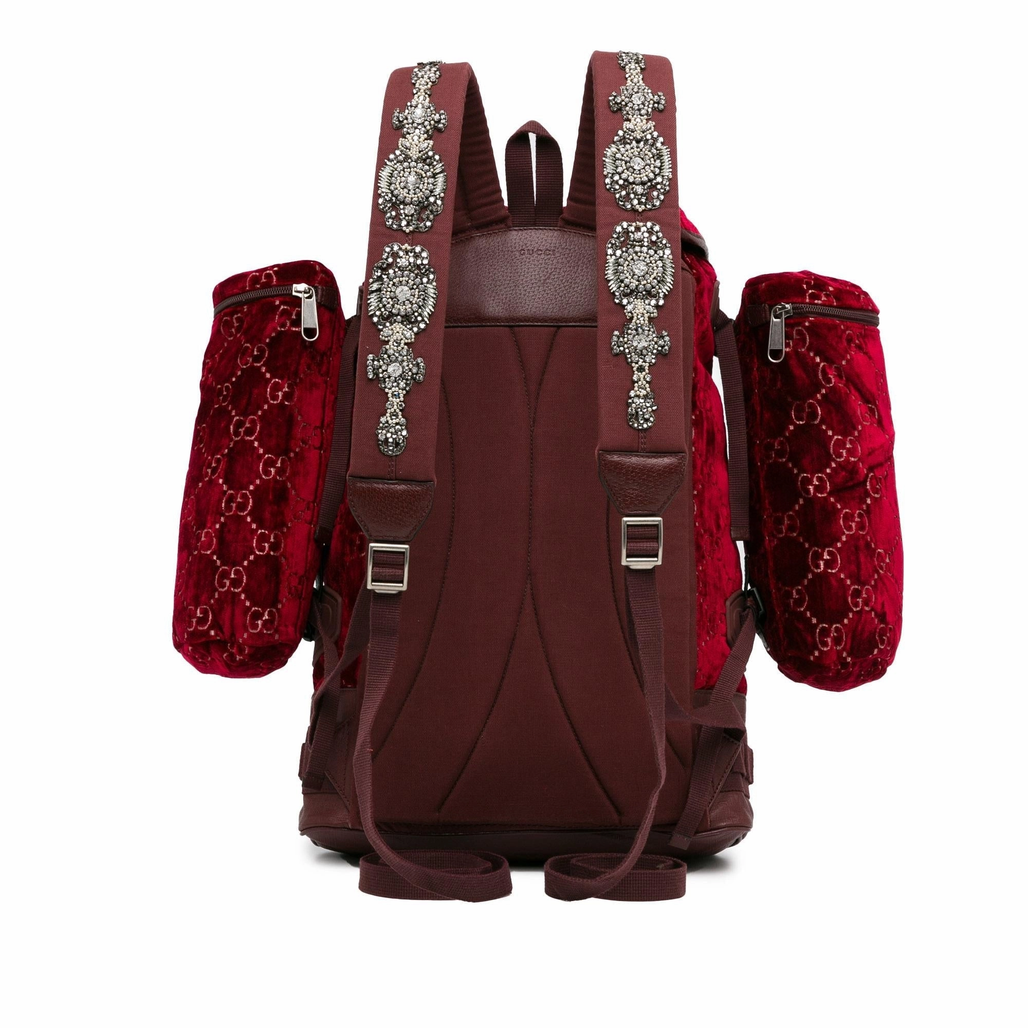 Gucci Large GG Velvet Heart Alpina Backpack (SHG-DFaDkG)