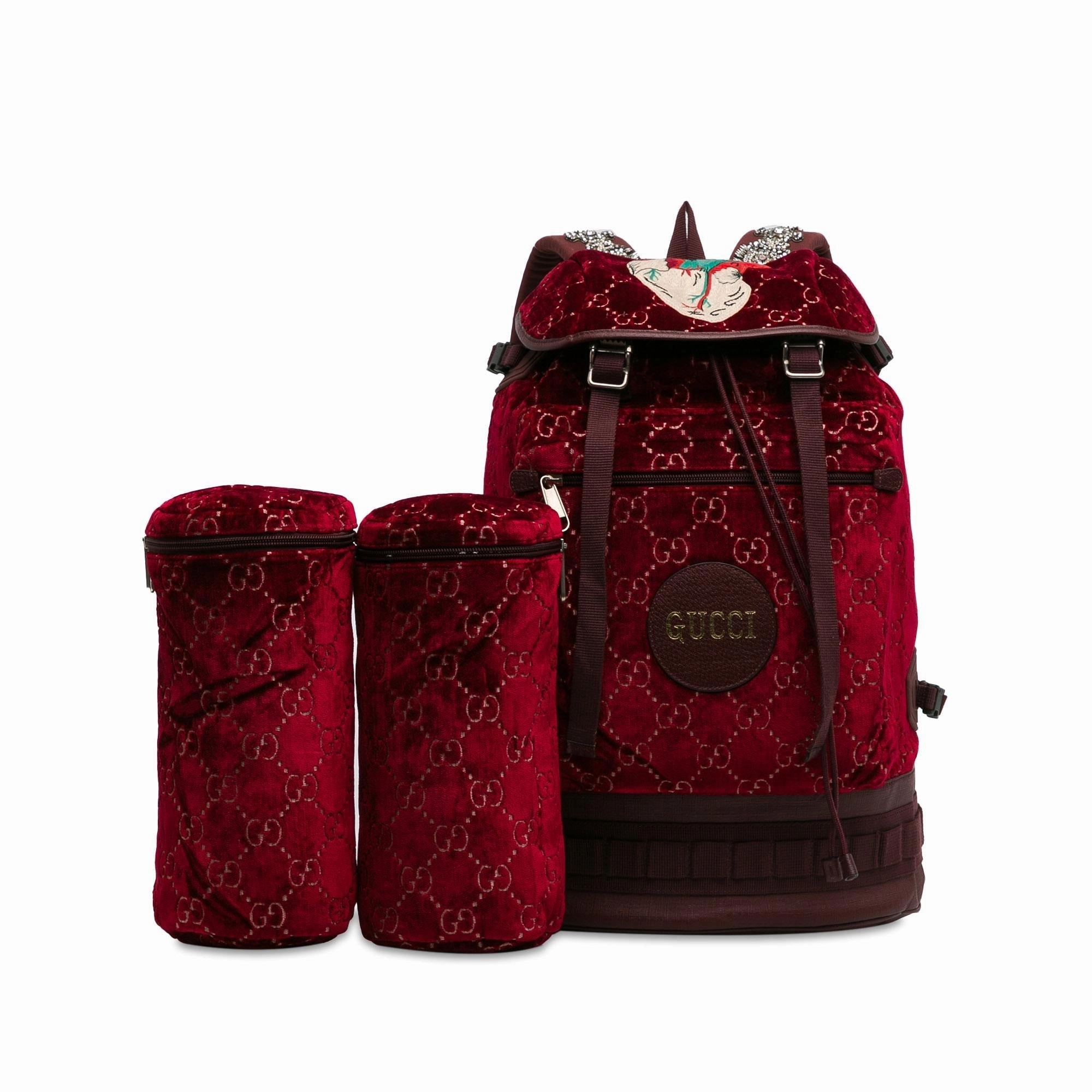 Gucci Large GG Velvet Heart Alpina Backpack (SHG-DFaDkG)