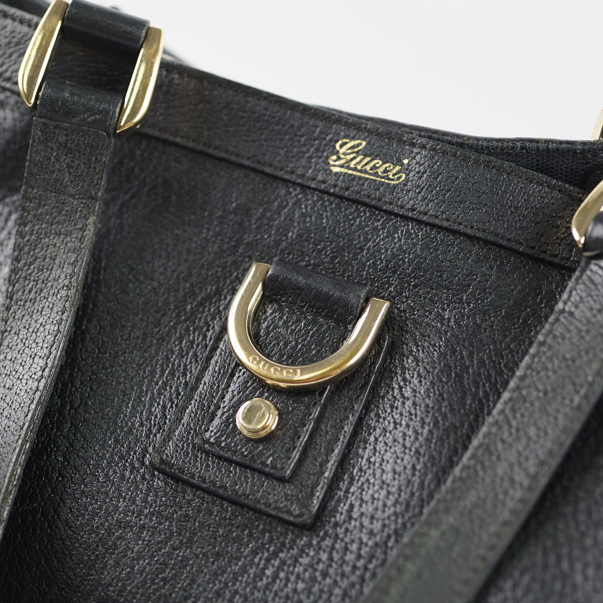 Gucci Leather Abbey Tote Black