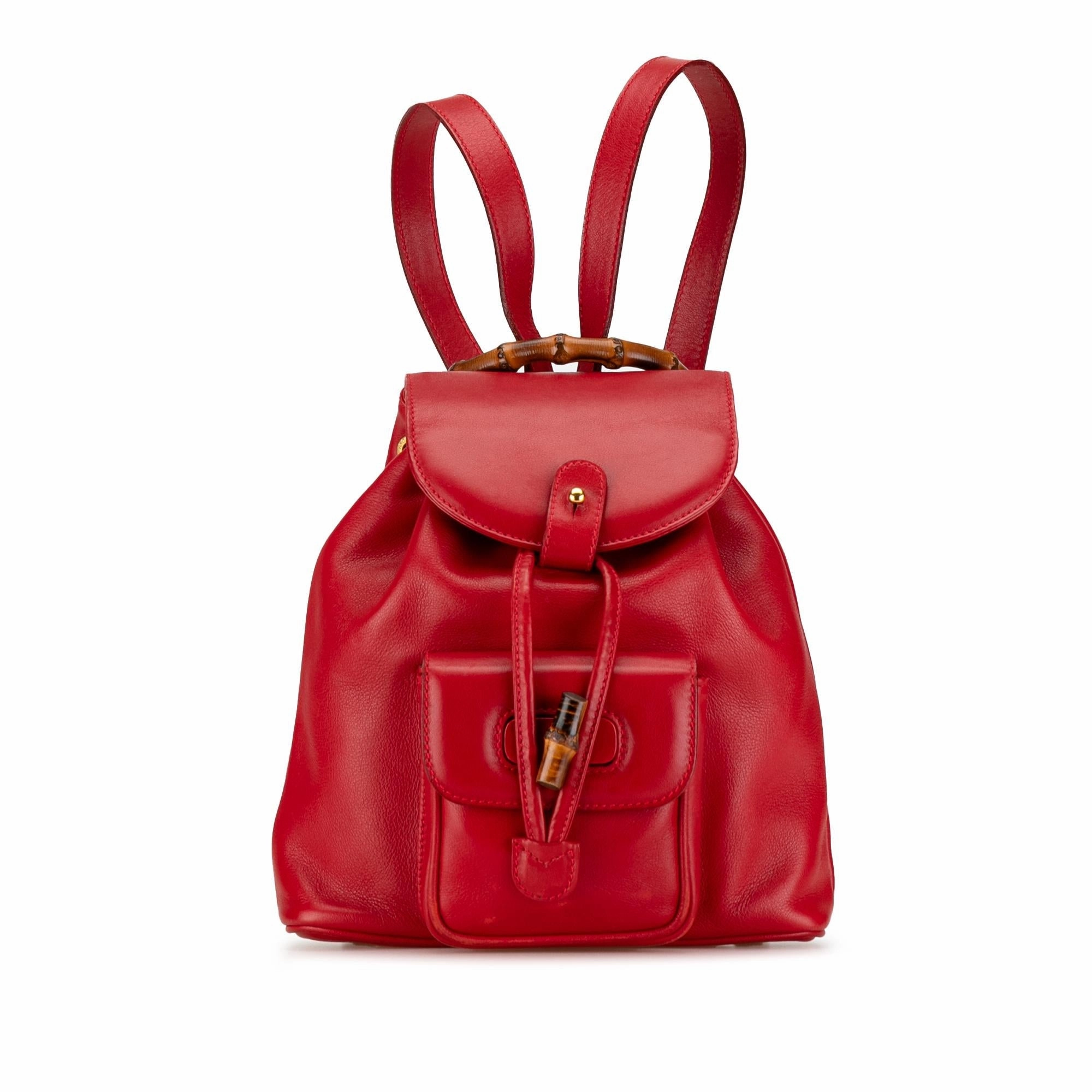 Gucci Leather Bamboo Backpack (SHG-fiLvNL)