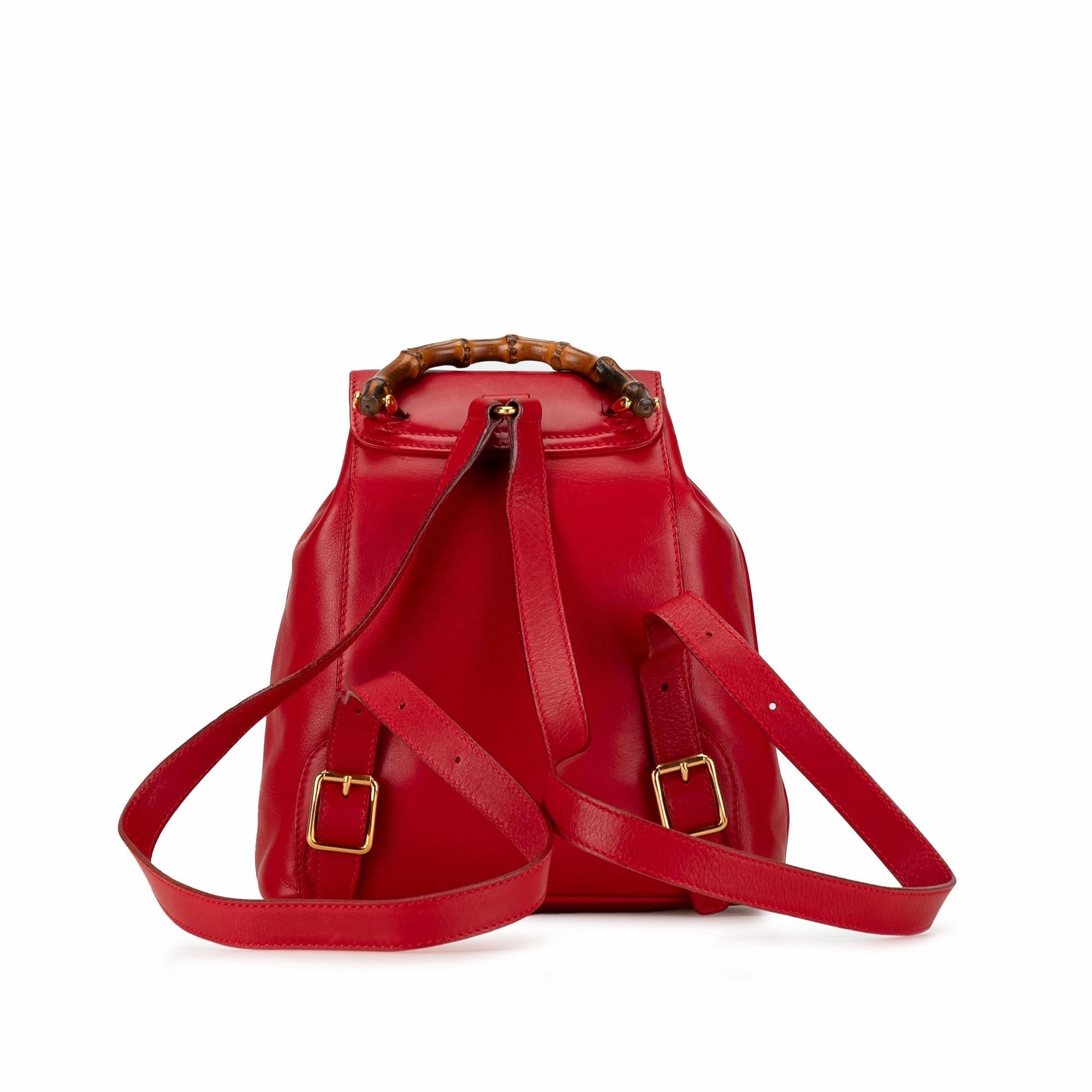 Gucci Leather Bamboo Backpack (SHG-fiLvNL)