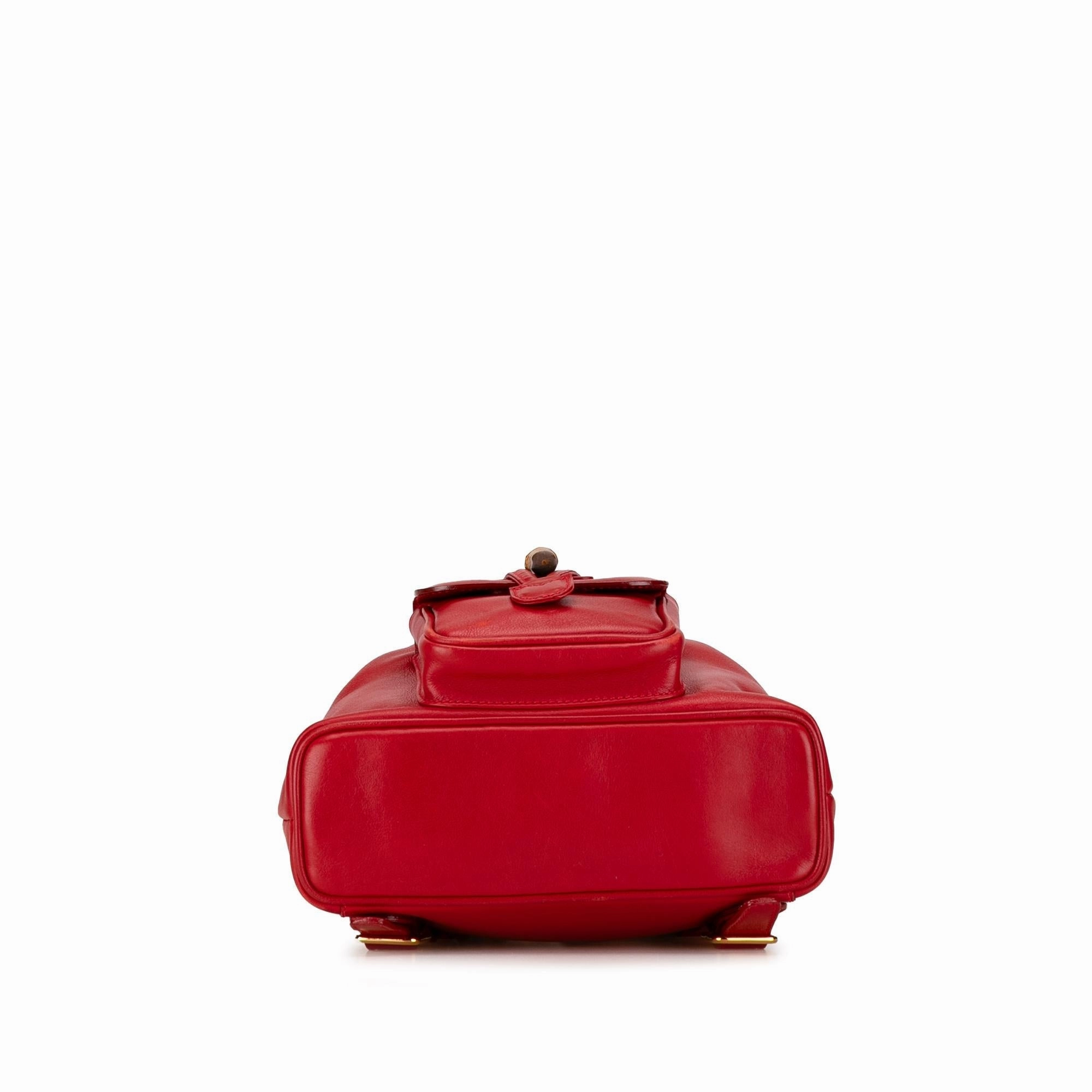 Gucci Leather Bamboo Backpack (SHG-fiLvNL)